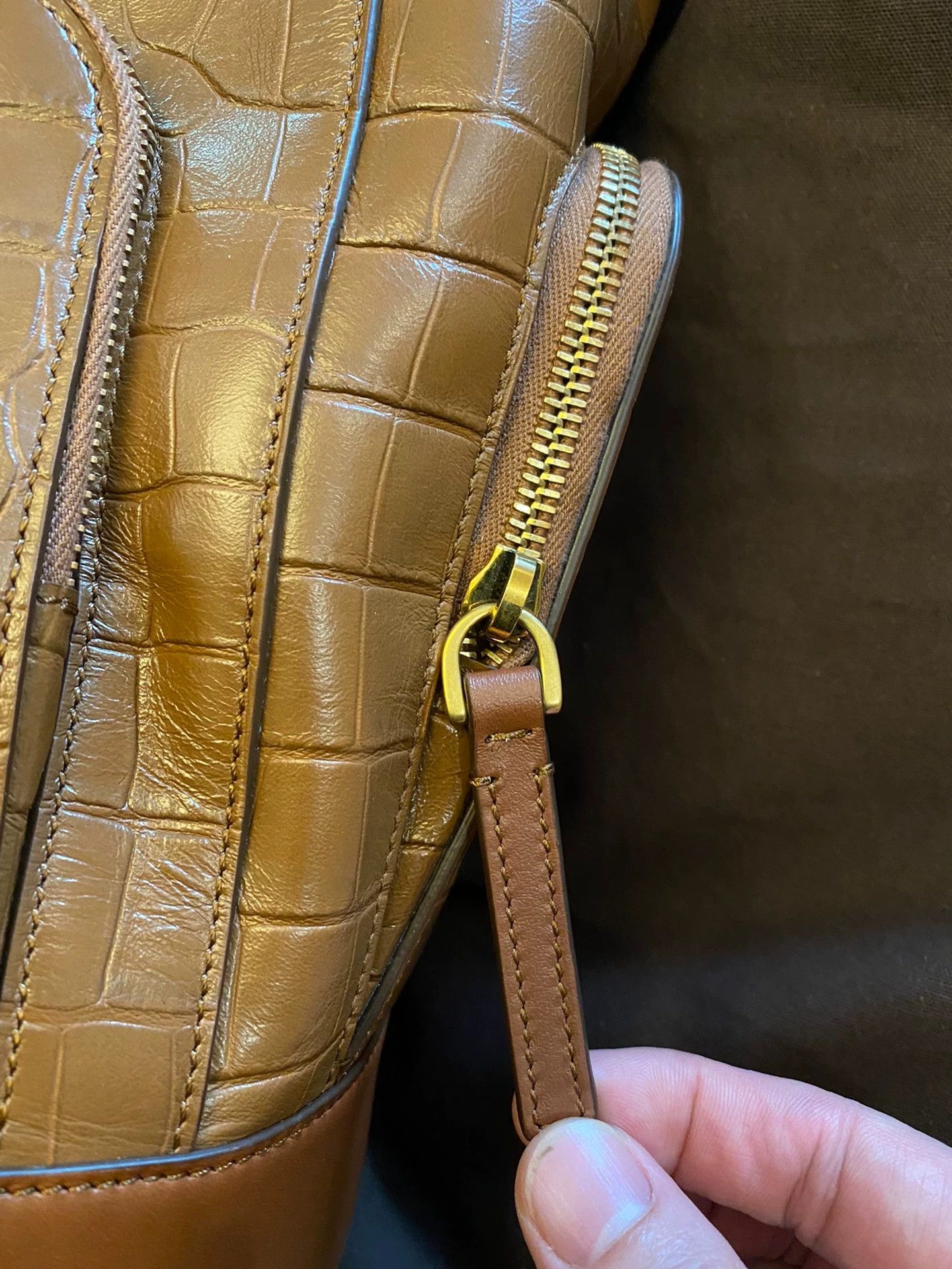 Tod's TOD'S Crocodile Embossed Backpack Italian Old Money Size ONE SIZE - 8 Thumbnail
