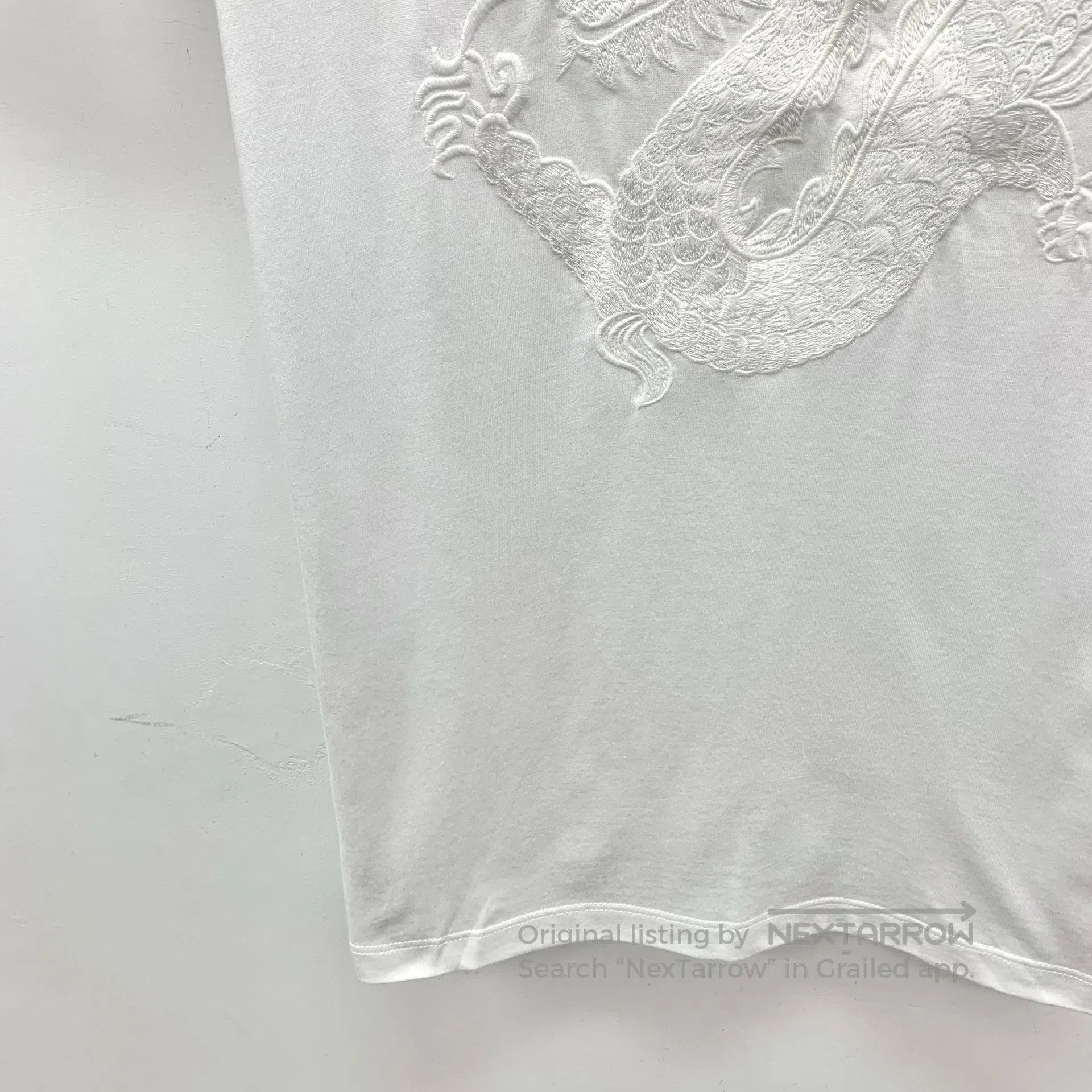Stefano Ricci Stefano Ricci White dragon totem embroidery cotton round-n Size US XL / EU 56 / 4 - 4 Thumbnail
