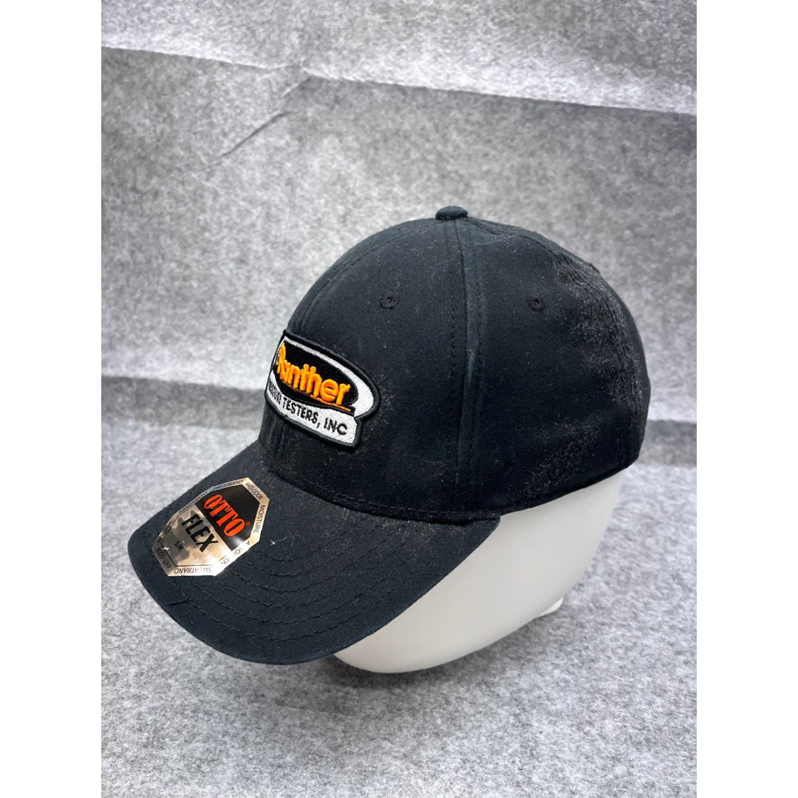 Vintage Otto Hat Cap Panther Pressure Testers Fitted Adult Medium Black Cotton Blend Baseball Cap Mens Size US 31 - 4 Thumbnail
