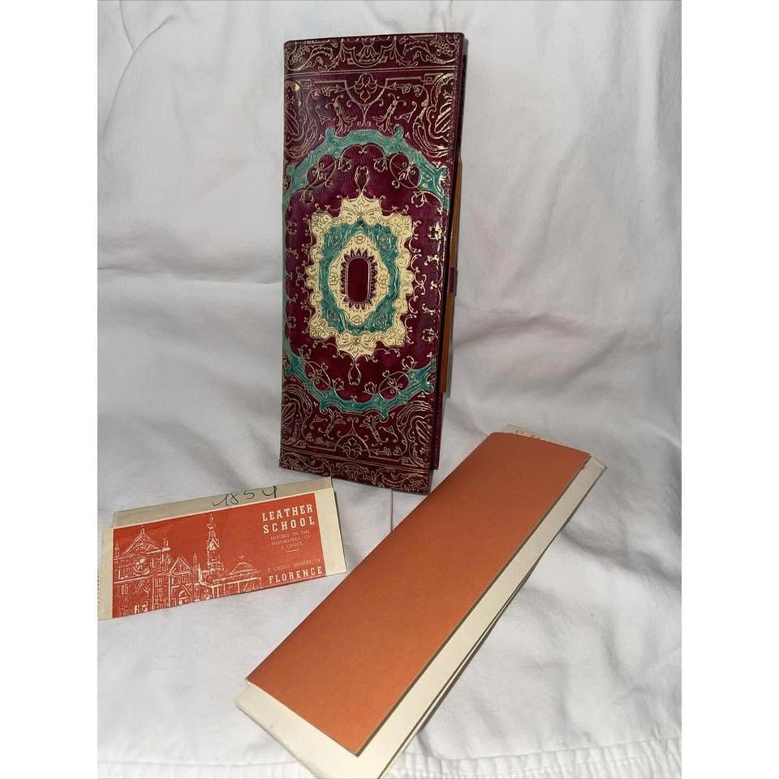 Other Vintage Leather Bridge Scoring Book with Intricate Design Size ONE SIZE - 2 Thumbnail