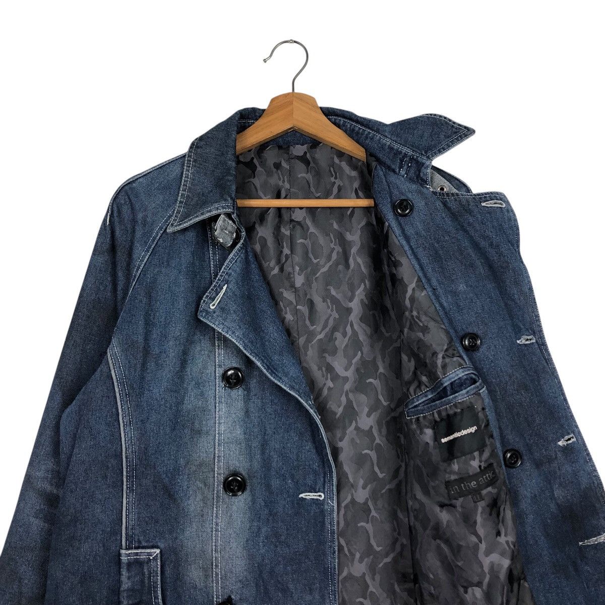 Hysteric Glamour 📌Denim Biker Jacket In The Attic Camouflage Blanket Punk Size US L / EU 52-54 / 3 - 13 Thumbnail