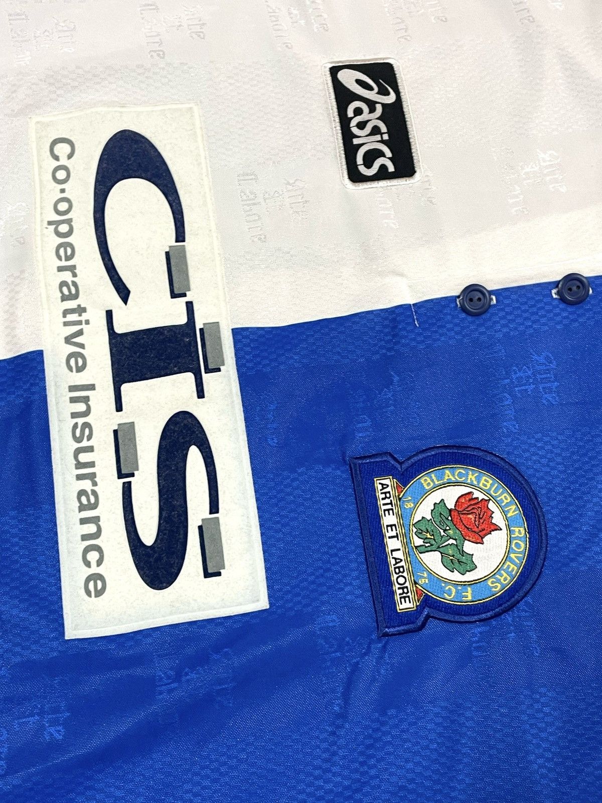 Asics Vintage Asics Blackburn Rovers Jersey Size US XXL / EU 58 / 5 - 2 Thumbnail