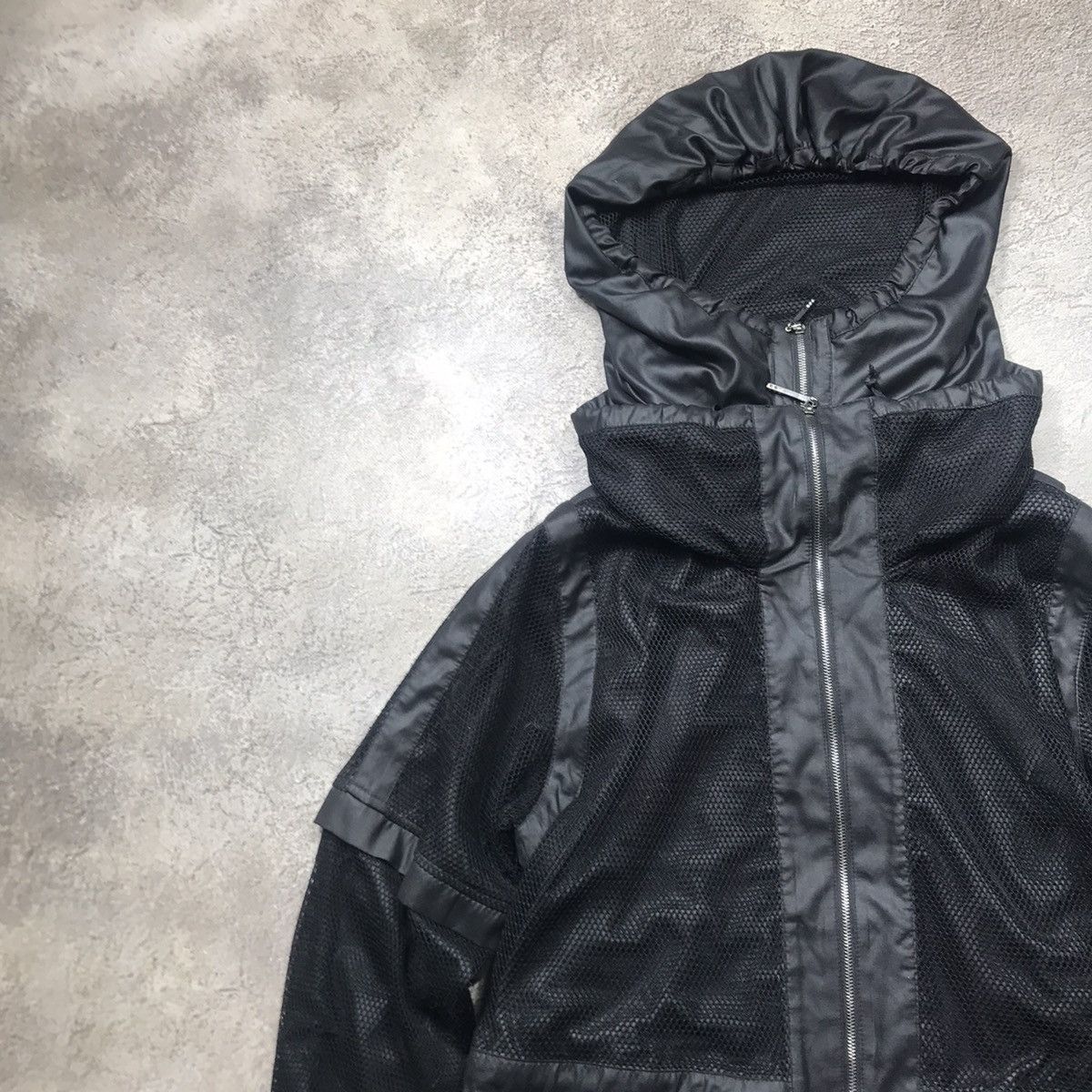 Vintage Vintage Y2K Oversized Mesh Zip Jacket Streetwear Grunge L Size US L / EU 52-54 / 3 - 2 Thumbnail