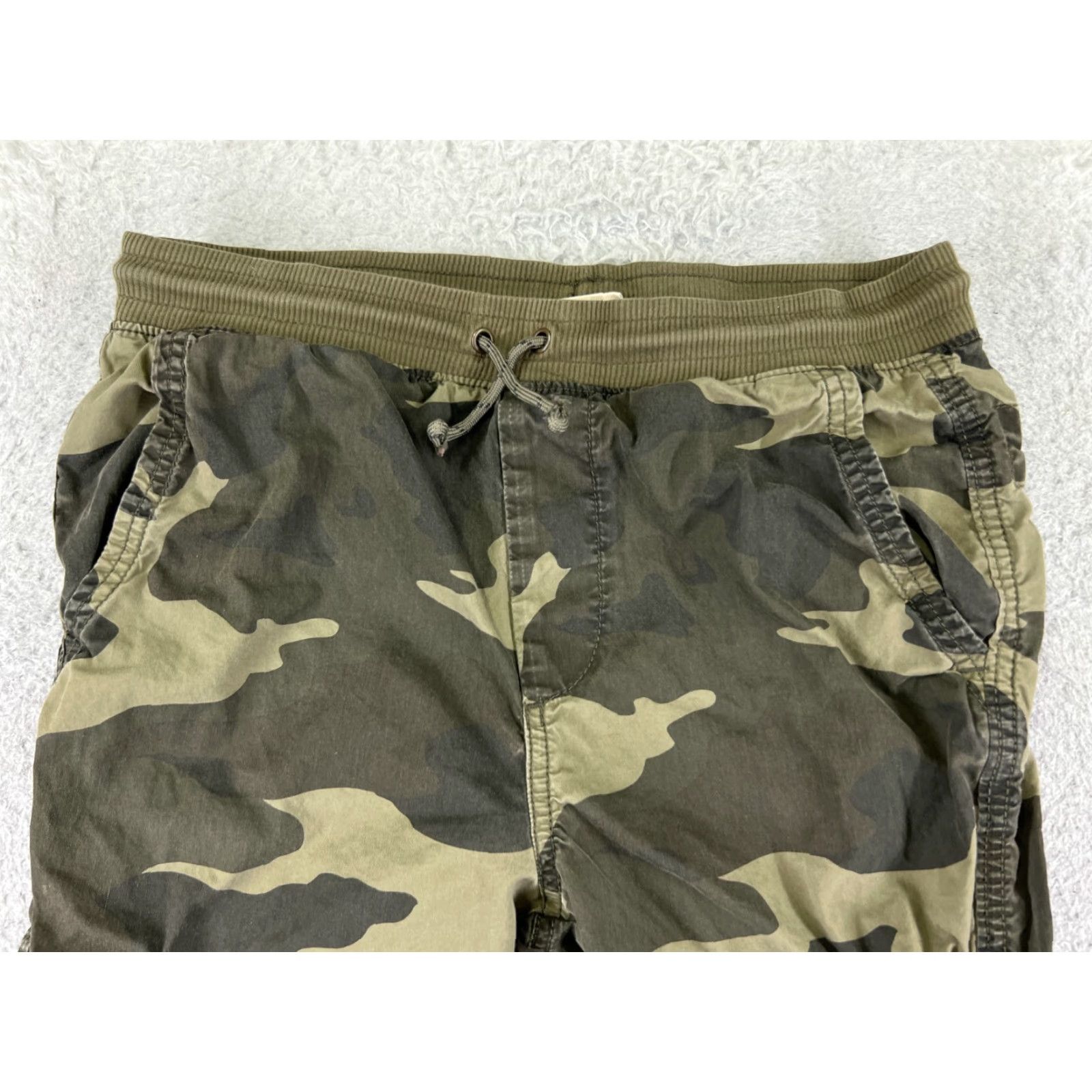 Cotton On Cotton On Jeans Womens Large Green Woodland Camo Jogger Cargo Denim 5-Pocket Regular Stretch Size 36" / US 14 / IT 50 - 4 Thumbnail