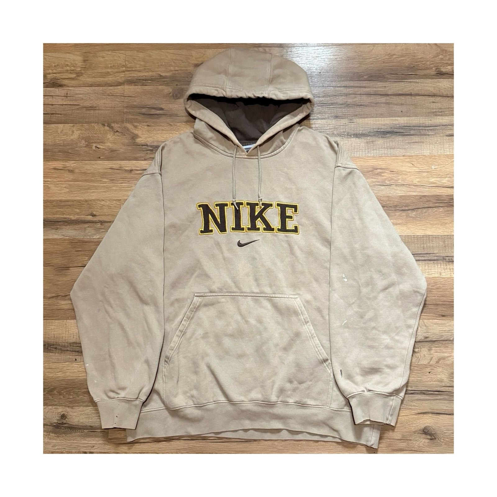 Nike Y2K Nike Spell Out Center Swoosh Hoodie Sweatshirt Size US L / EU 52-54 / 3 - 1 Thumbnail