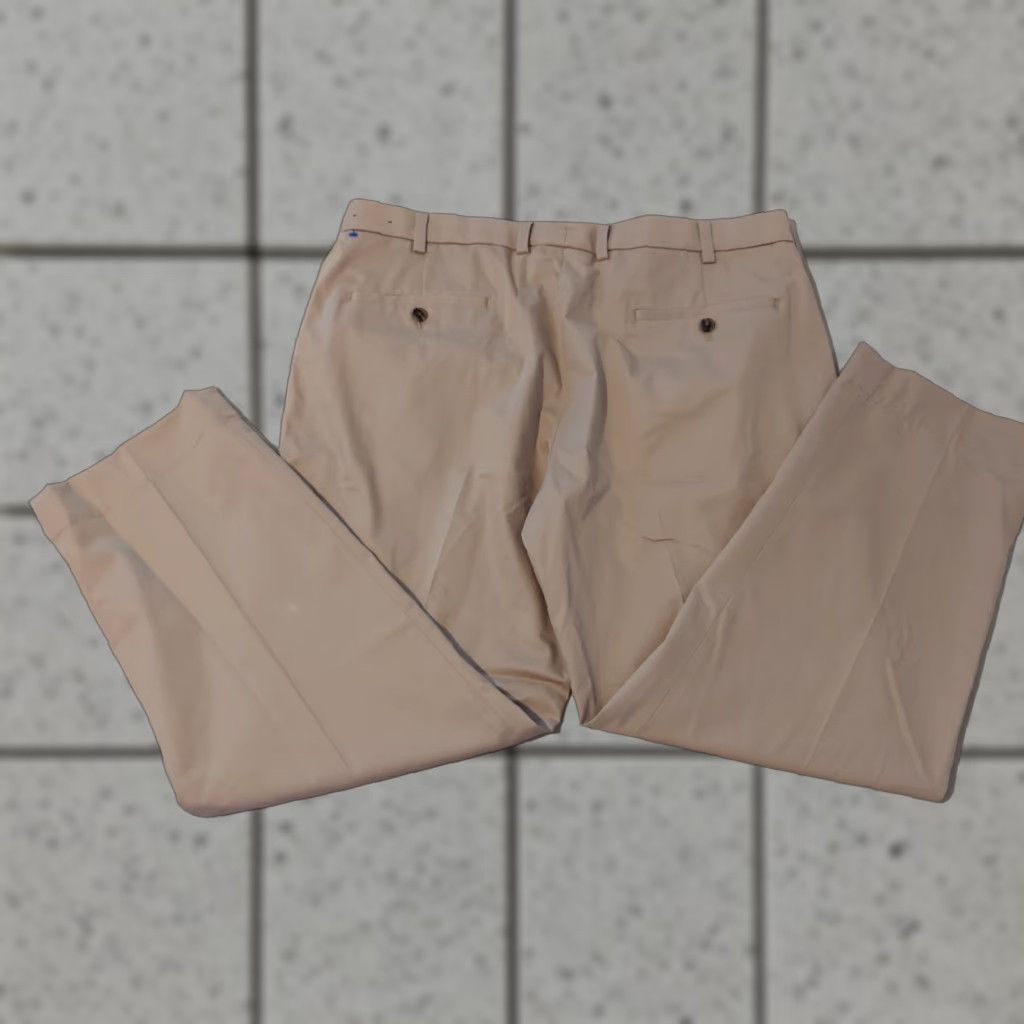 Brooks Brothers VINTAGE Brooks Brothers Mens Pants Dress Pants Cotton Beige 40x30 40x28 Regular Inseam 30 Chino Slack Trouser Mens Size US 40 / EU 56 - 1 Thumbnail