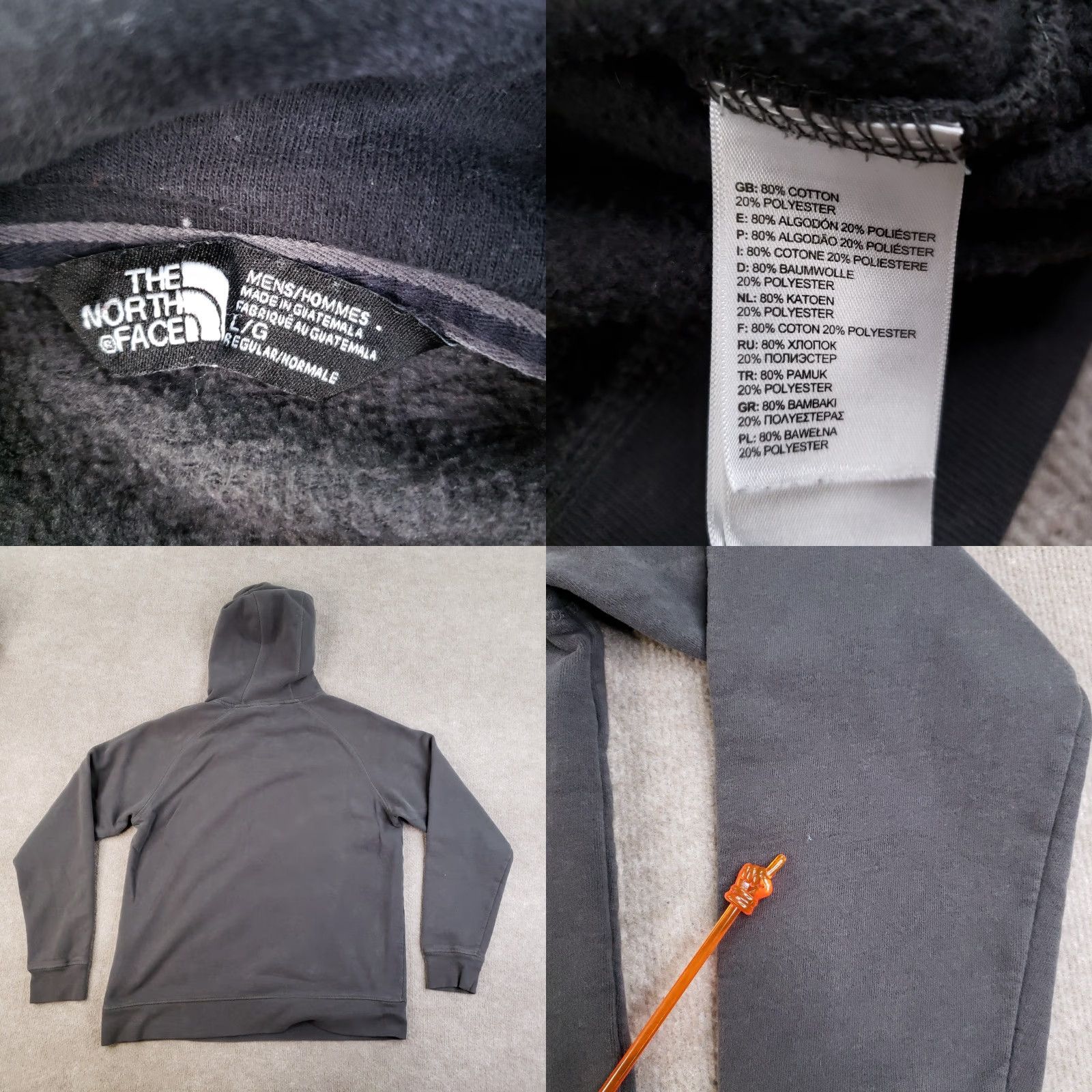 The North Face North Face Hoodie Mens Large Gray Pullover Logo Outdoor Fleece Sweatshirt Size US L / EU 52-54 / 3 - 11 Thumbnail