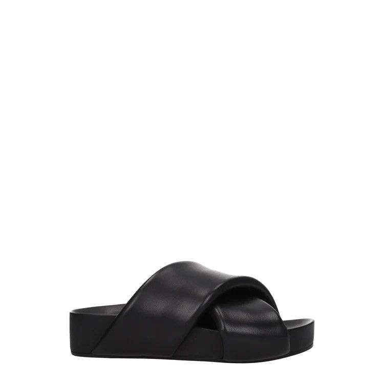 Jil Sander ob1o1e1124 Leather Slippers in Black Size US 6 / IT 36 - 1 Thumbnail