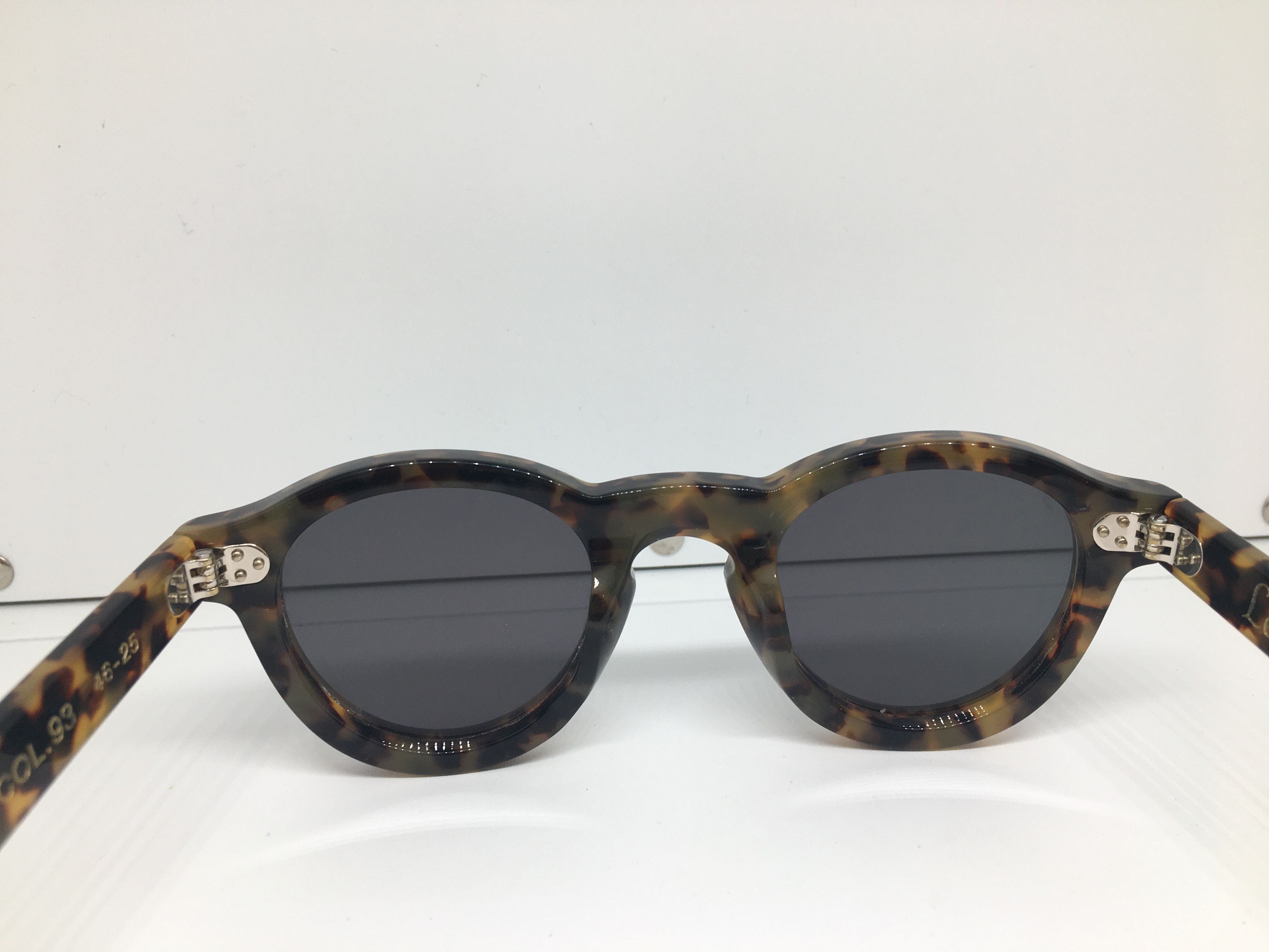 Lesca Lunetier Lesca Lunetier GASTON Tortoise Chunky Round Sunglasses Frame Size ONE SIZE - 5 Thumbnail