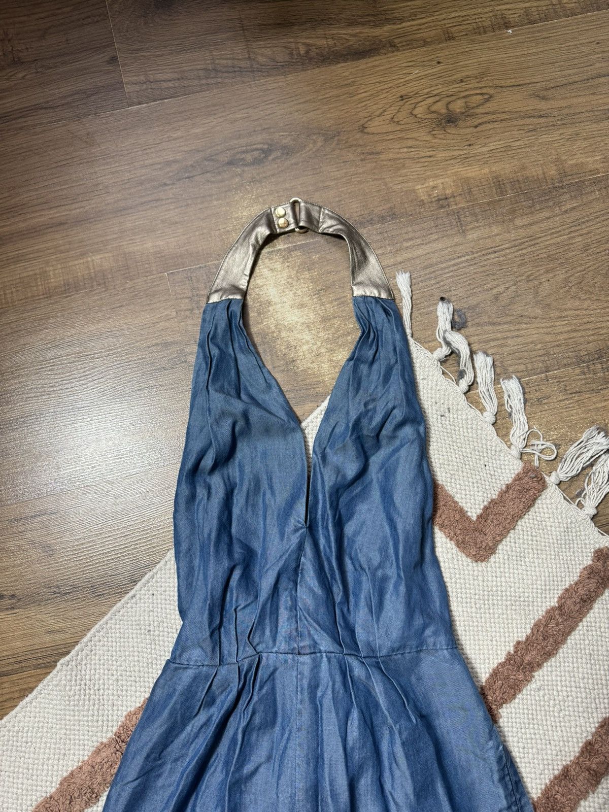 Bebe VINTAGE BEBE 2000s DENIM STRAIGHT PANTS OVERALL SUIT Size S / US 4 / IT 40 - 4 Thumbnail