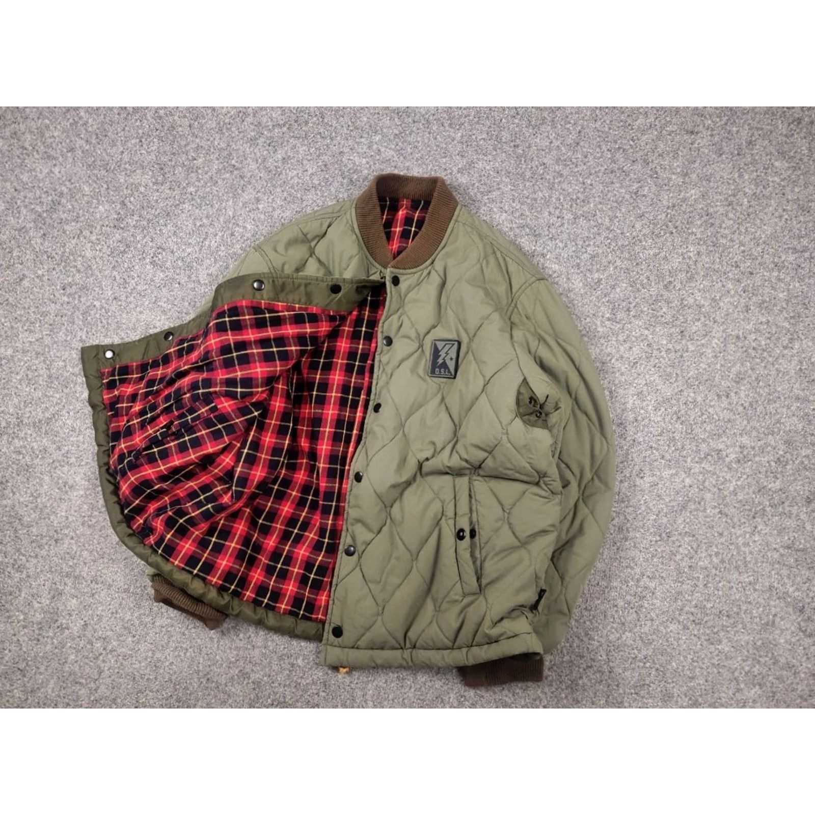 Diesel Diesel J-Foot-Bnb reversible quilted military style Insulated Cordura Green Bomber Jacket XL Men Size US XL / EU 56 / 4 - 7 Thumbnail