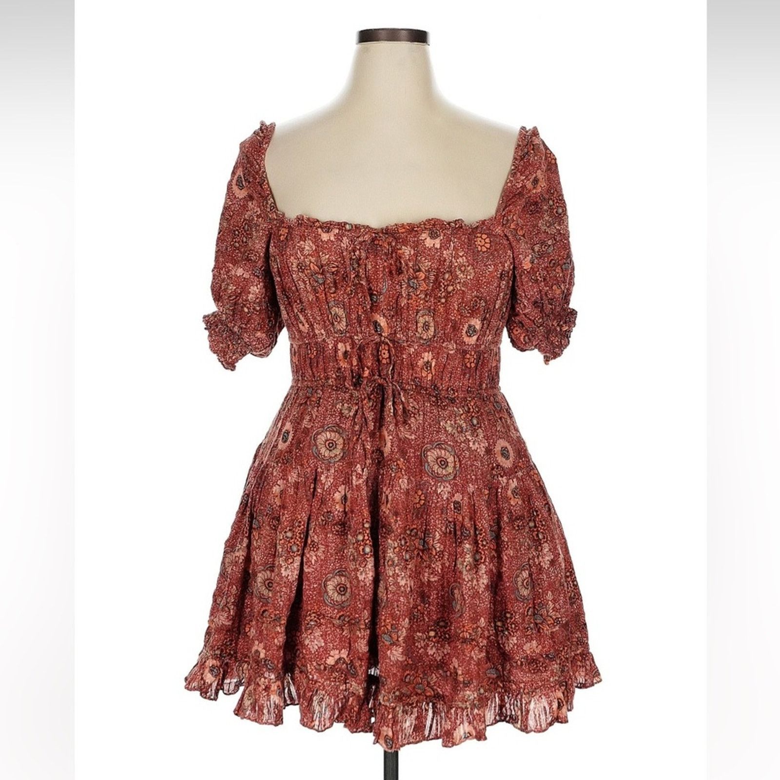 Ulla Johnson Ulla Johnson Juniper Dress - Size 4 - Brown/Red Size S / US 4 / IT 40 - 5 Thumbnail