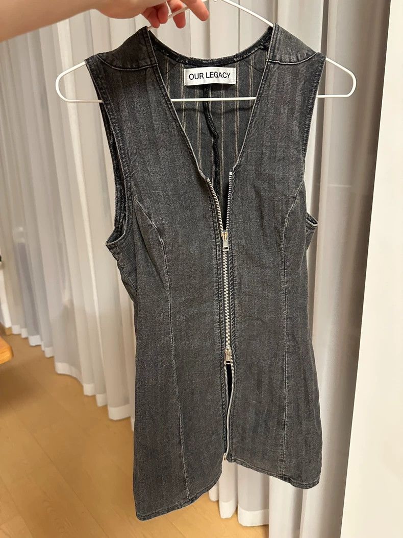 Our Legacy Our Legacy size36 Dark grey denim vest Size S / US 4 / IT 40 - 1 Thumbnail