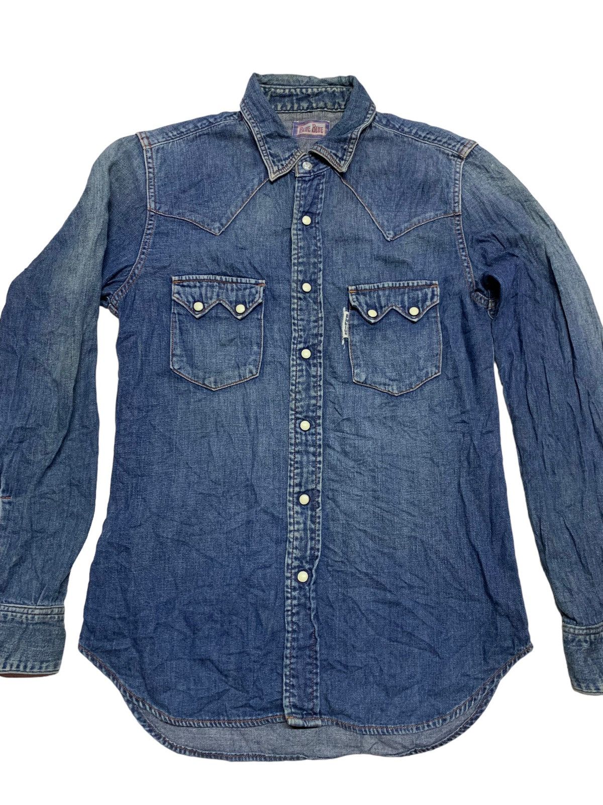 Blue Blue Japan Blue blue denim western shirt Size US S / EU 44-46 / 1 - 2 Thumbnail