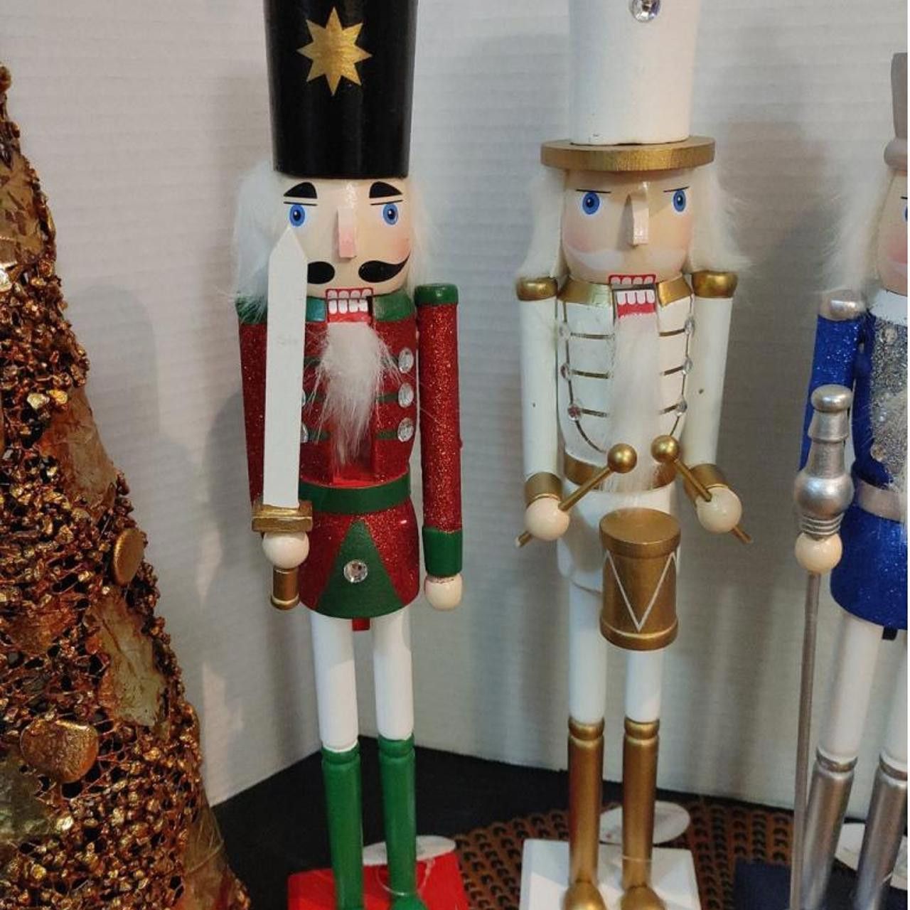 Designer Set of 4 Colorful Nutcracker Figurines - Christmas Decor Size ONE SIZE - 2 Thumbnail