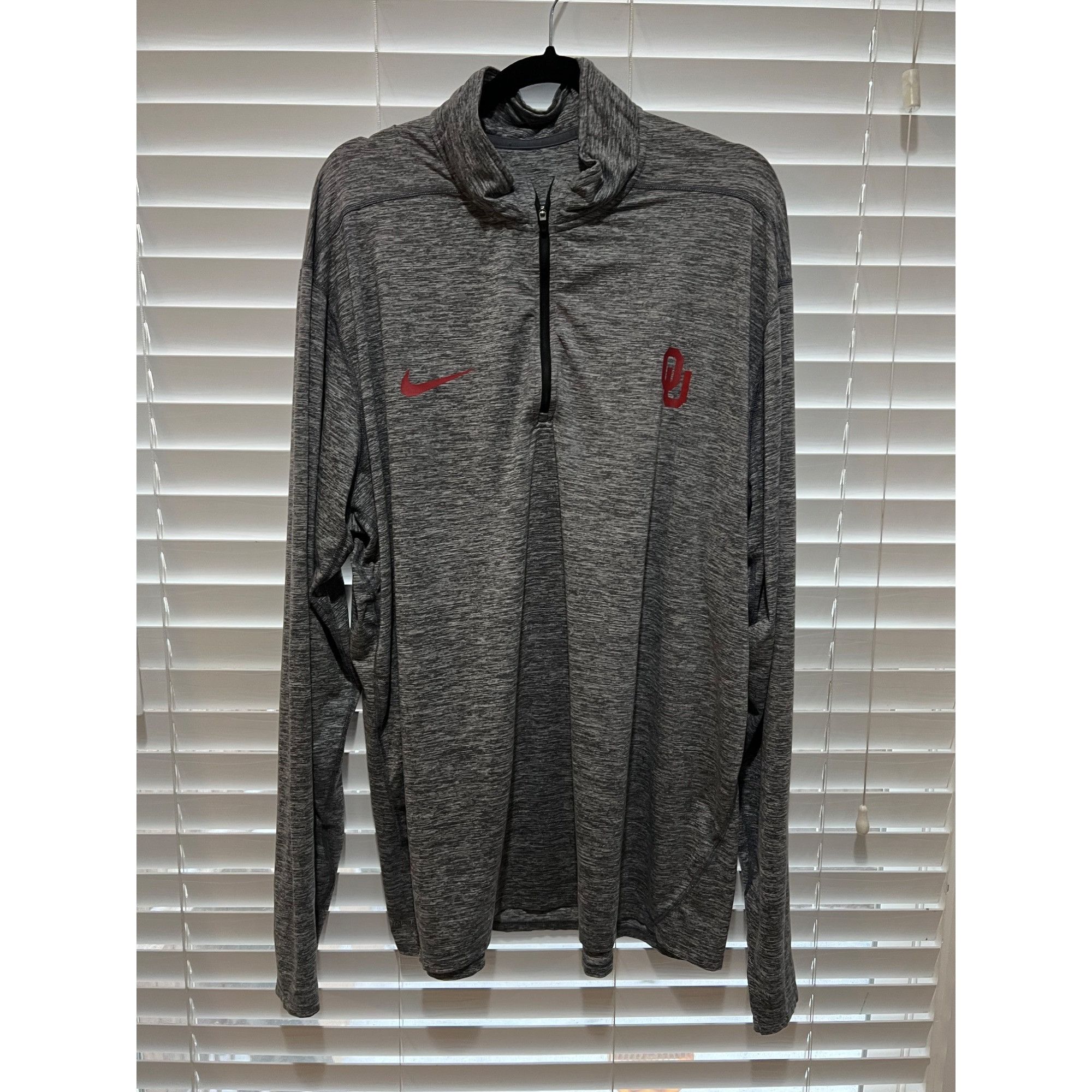 Nike Nike Oklahoma Sooners 1/4 Zip Pullover- Size 3XL Size US XXL / EU 58 / 5 - 1 Thumbnail