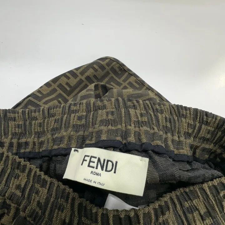 Fendi Fendi Brown Logo Print Relaxed Shorts -2508 Size 35" - 6 Thumbnail