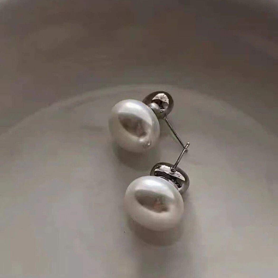 Other New Earrings Women Leaf Elegance Pearl Silver Basics Stud Je Size ONE SIZE - 3 Thumbnail