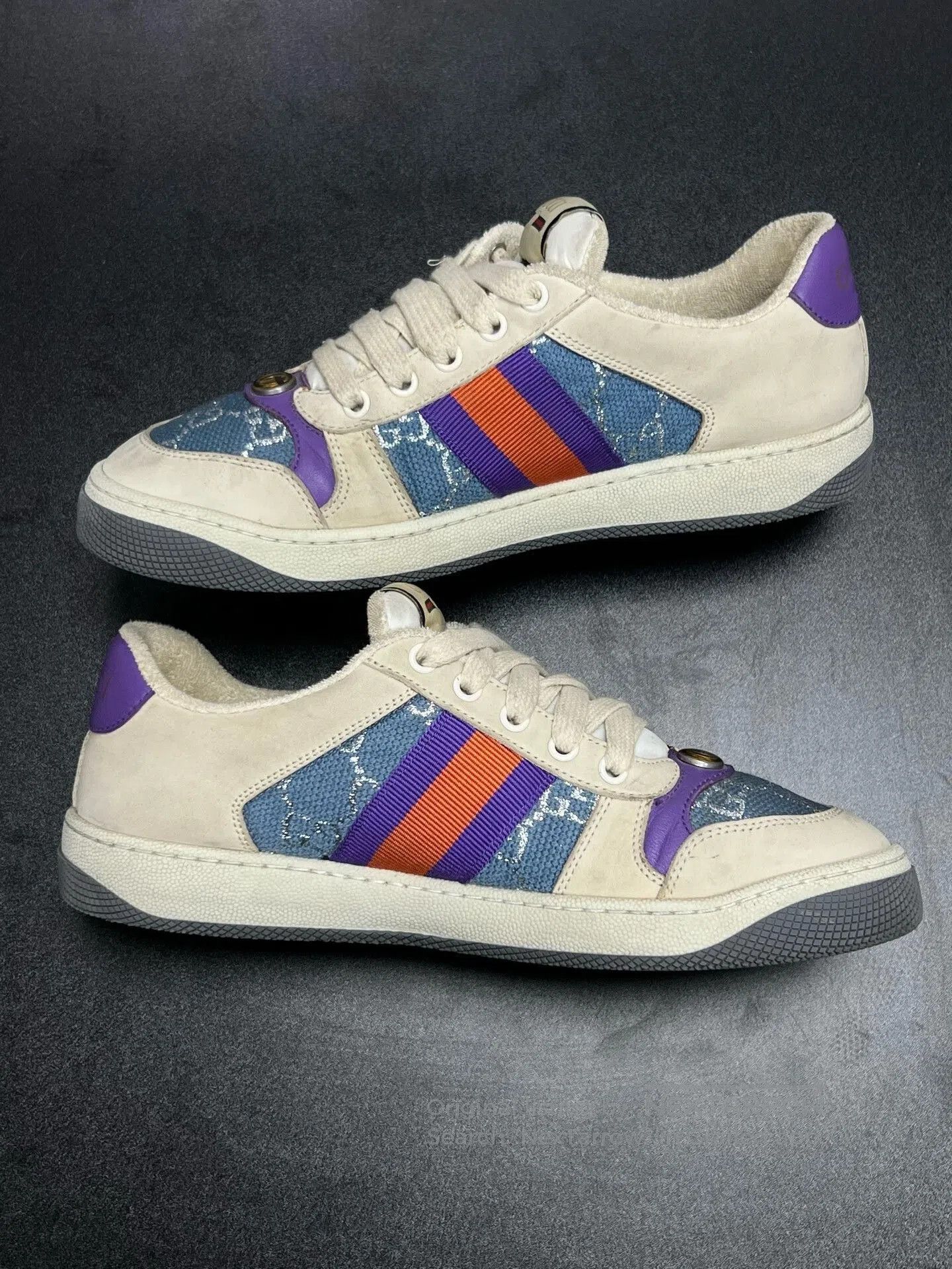 Gucci Gucci GG Enamel Dapper Sneakers Blue Purple. Size US 5 / EU 37 - 6 Thumbnail