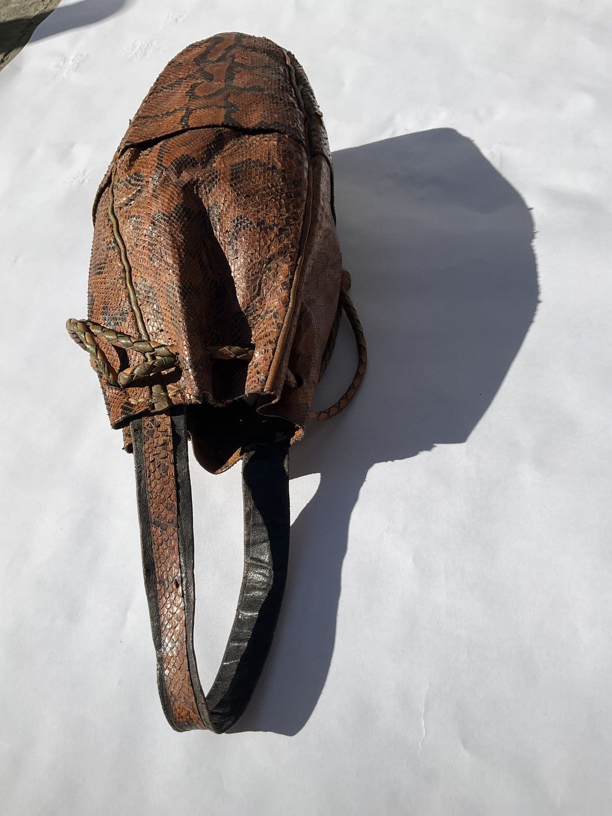 Vintage Python snakeskin leather bucket bag Size ONE SIZE - 3 Thumbnail