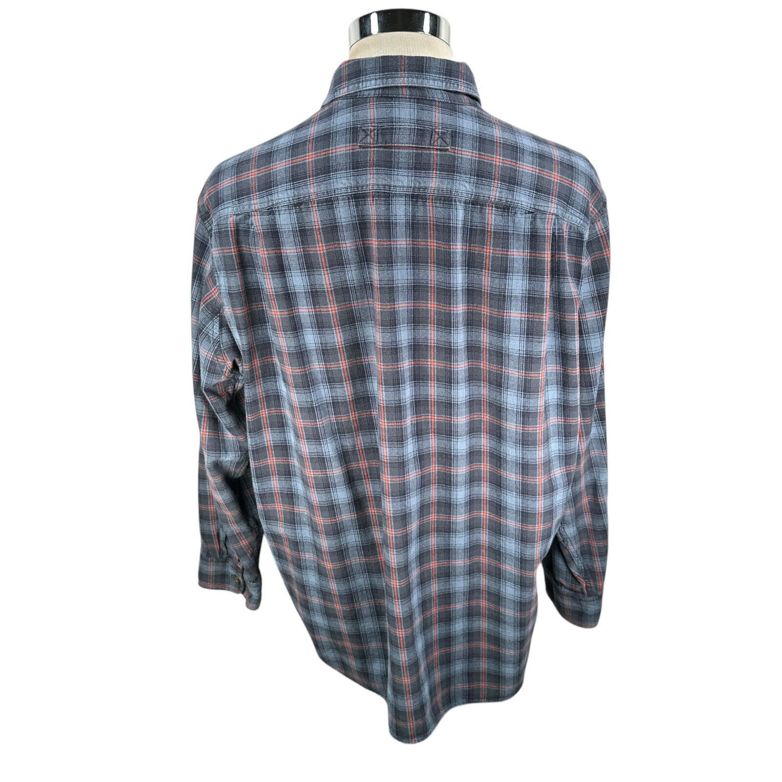 Duluth Pack Duluth Trading Thick Flannel Shirt Men's Large Heavy Blue Size US L / EU 52-54 / 3 - 5 Thumbnail