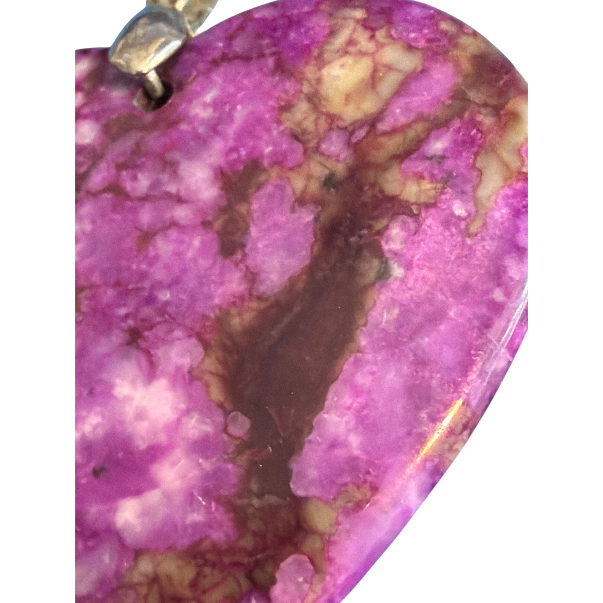 Other Vintage Sugilite 18kGP Silver Tone Pendant Polished 2.25" Es Size ONE SIZE - 2 Thumbnail