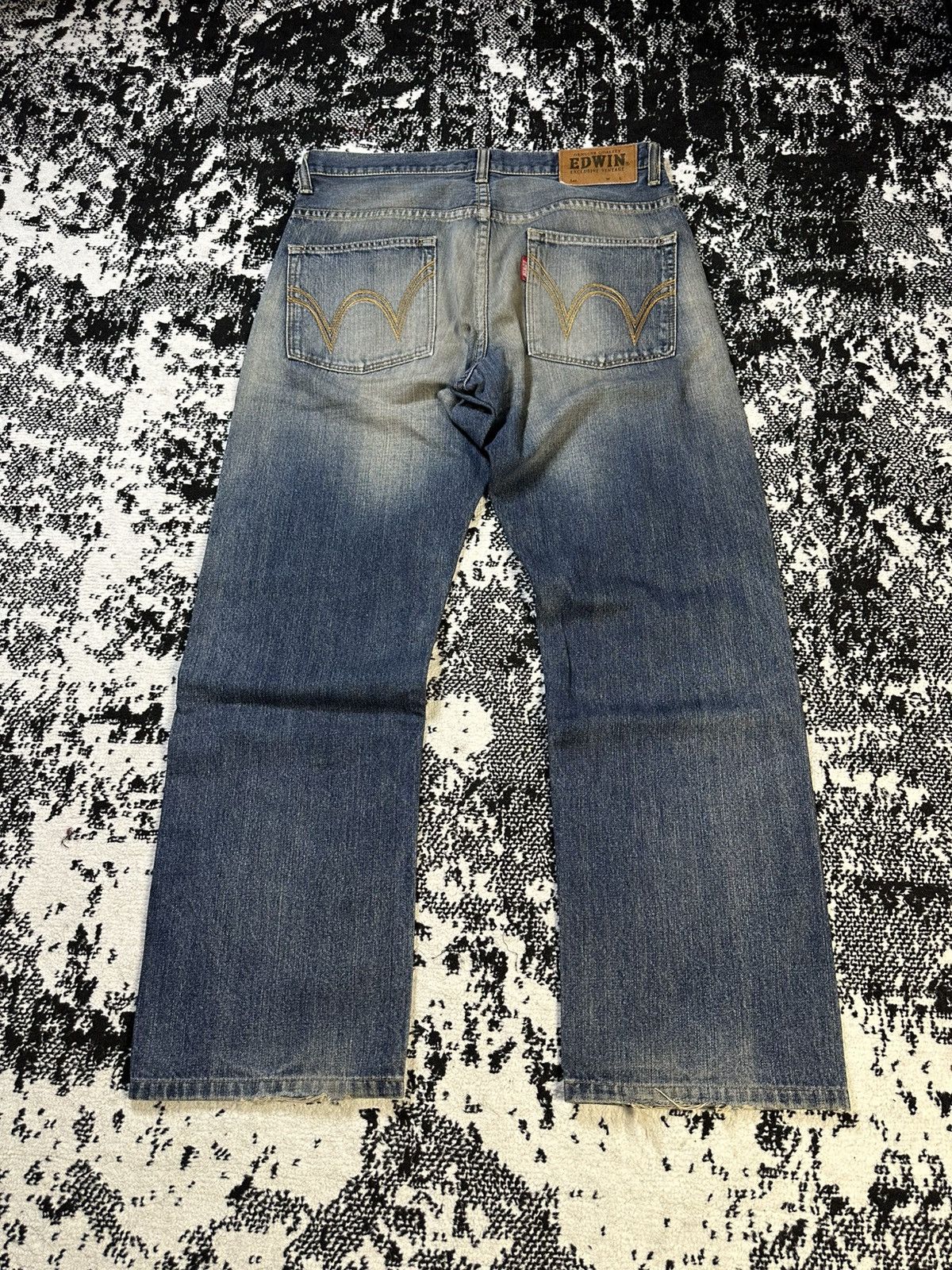 Sugar Cane 2000s Edwin 405 Exlcusive Vintage Washed Jeans Size US 33 - 10 Thumbnail