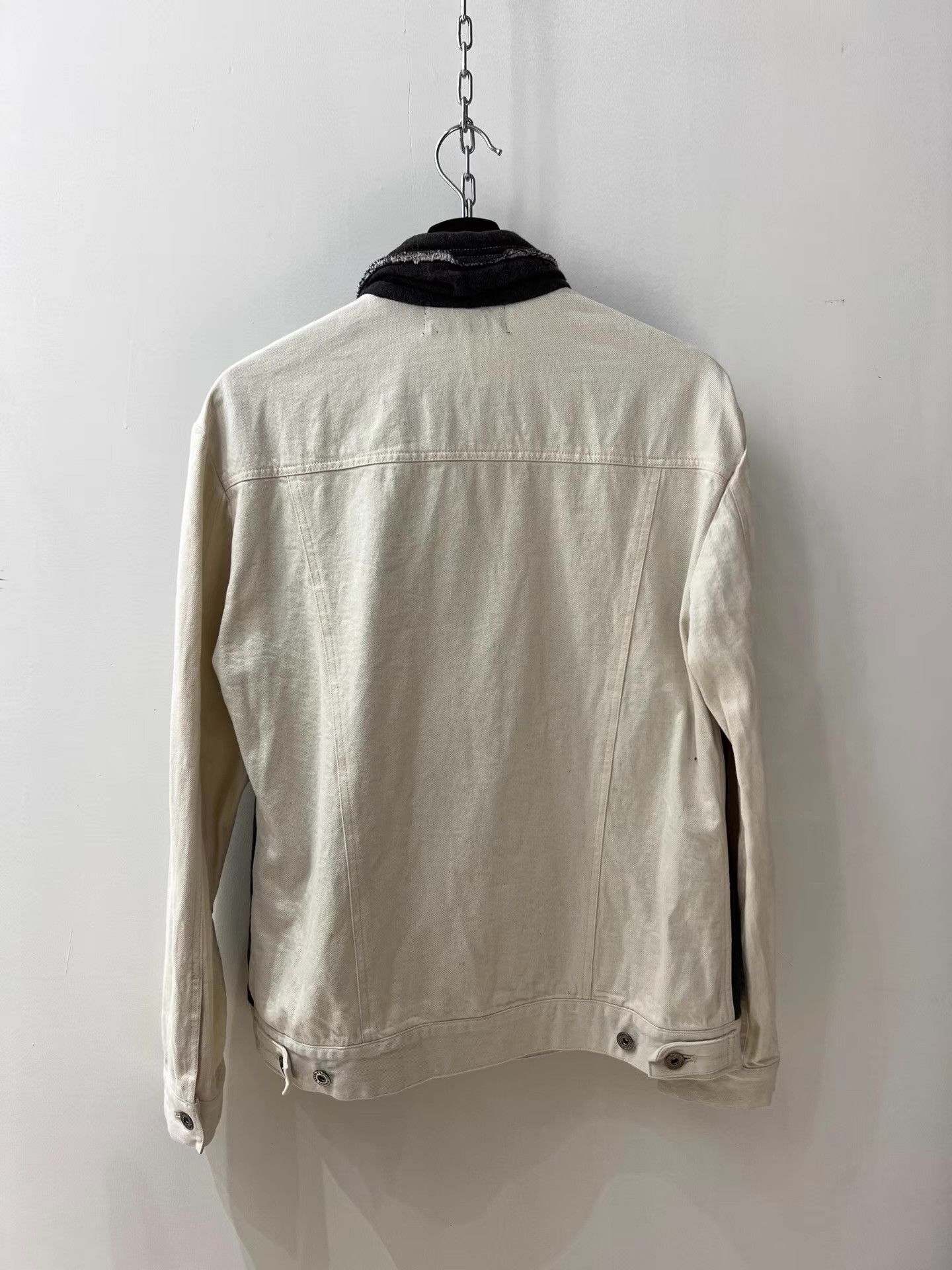 Vintage 90s Vintage Patchwork Fringe Denim Jacket Q13 Size US M / EU 48-50 / 2 - 3 Thumbnail