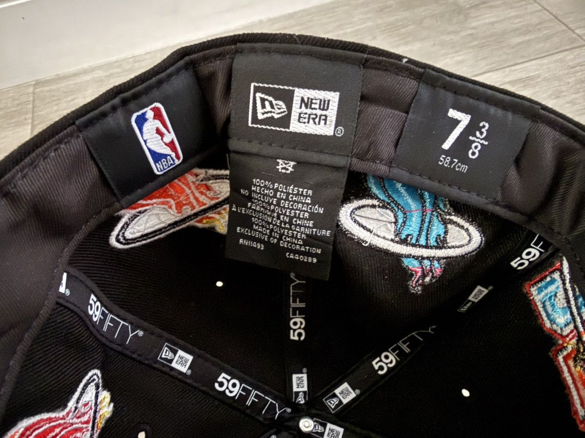 New Era Miami Heat New Era Mashup Vol. 2 Ball & Flame Fitted 7 3/8 Size ONE SIZE - 8 Thumbnail