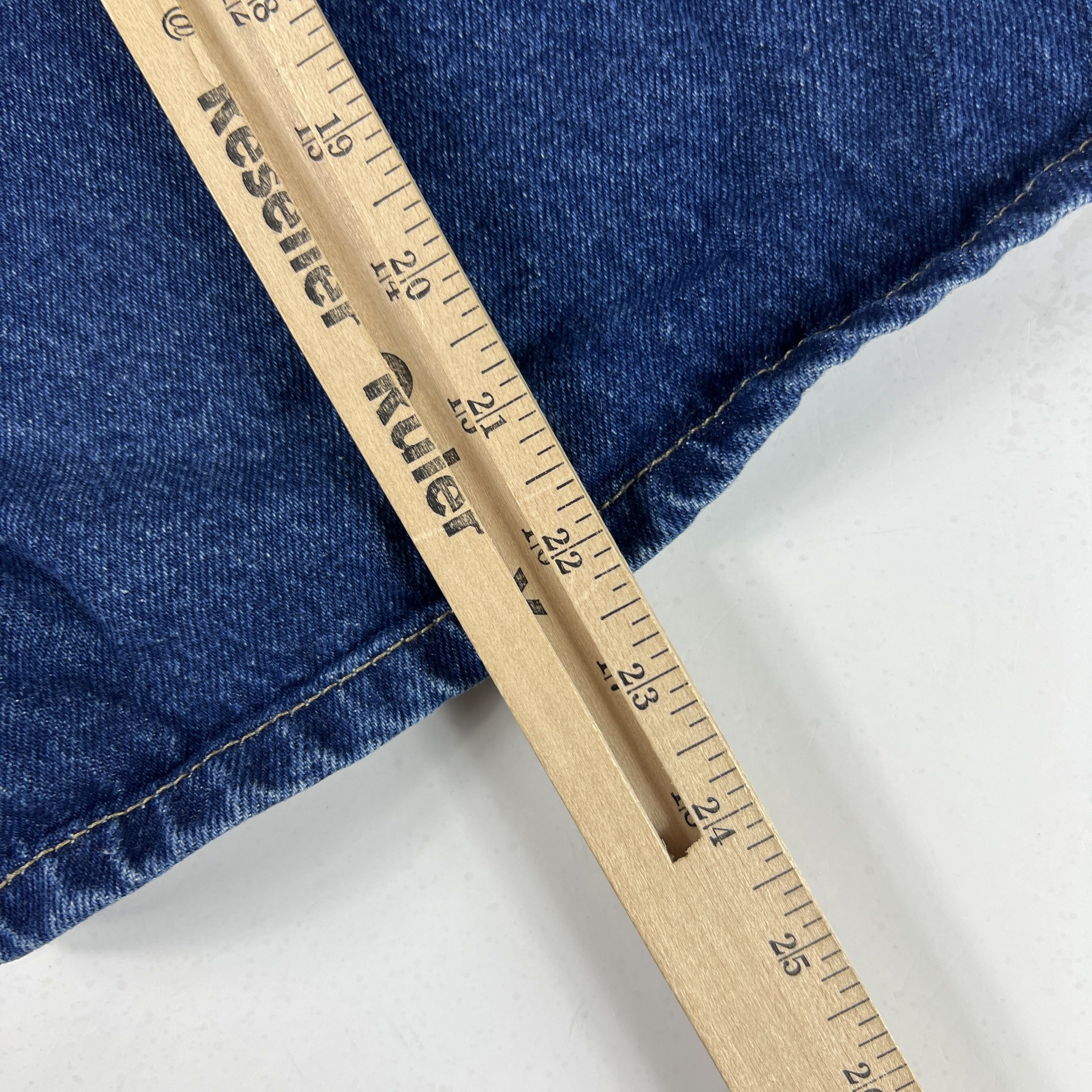 Bugle Boy × Vintage VTG Bugle Boy Shorts Relaxed Bermuda Blue Faded Cotton Jorts Size US 35 - 12 Thumbnail