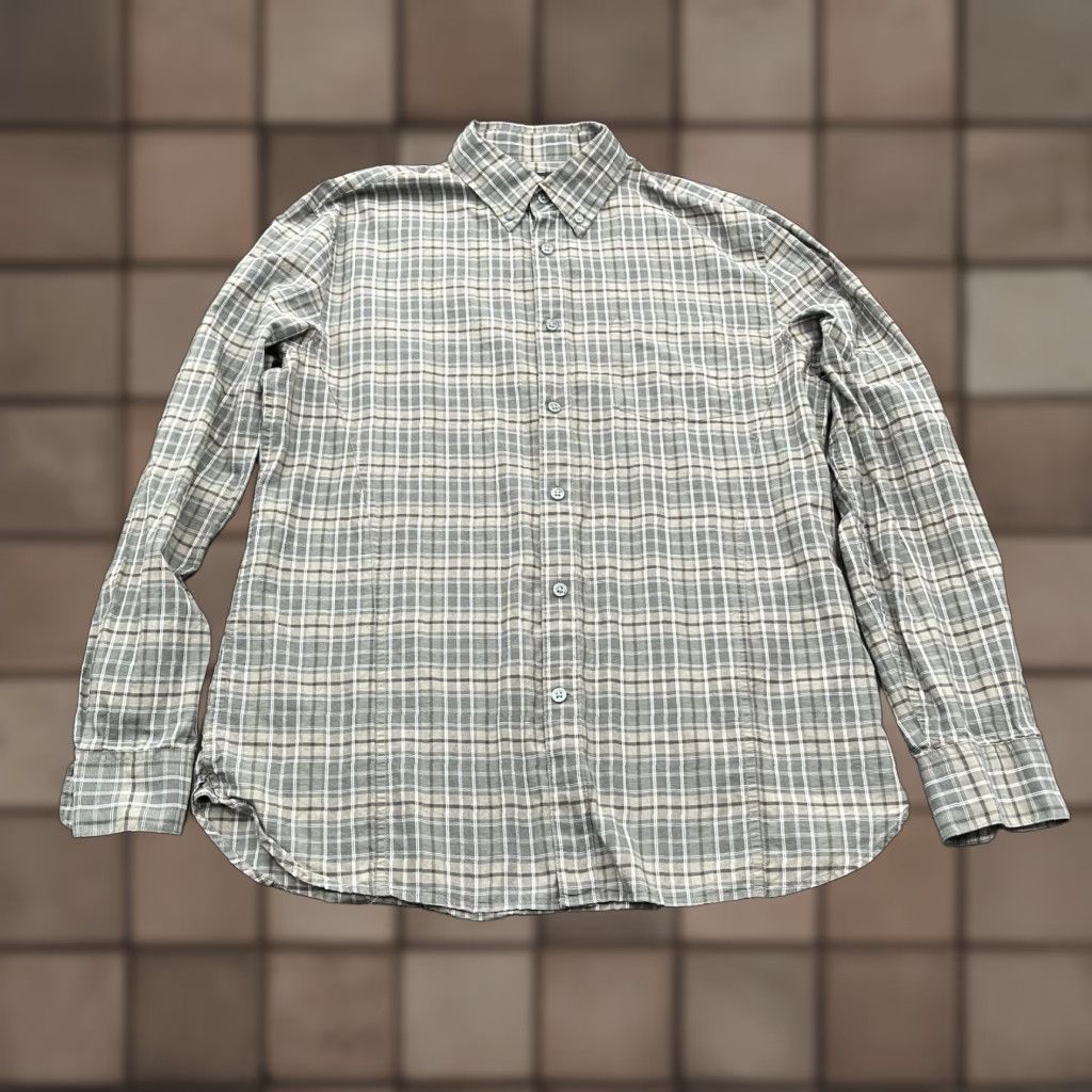 John Varvatos John Varvatos Men Plaid Shirt Size M Cotton Long Sleeve Button-Up Casual Shirt Size US M / EU 48-50 / 2 - 1 Thumbnail