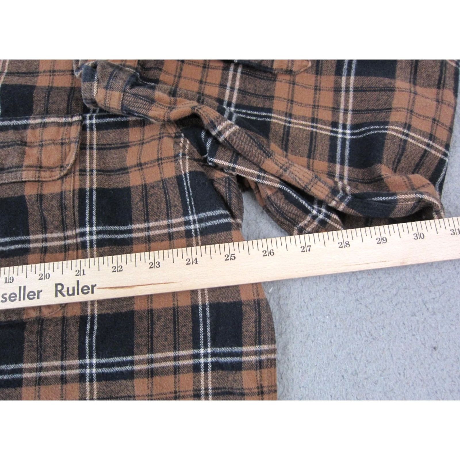 Carhartt Carhartt Shirt Mens 2XL XXL Brown Black Plaid Flannel Button Up Cotton Workwear Size US XXL / EU 58 / 5 - 6 Thumbnail