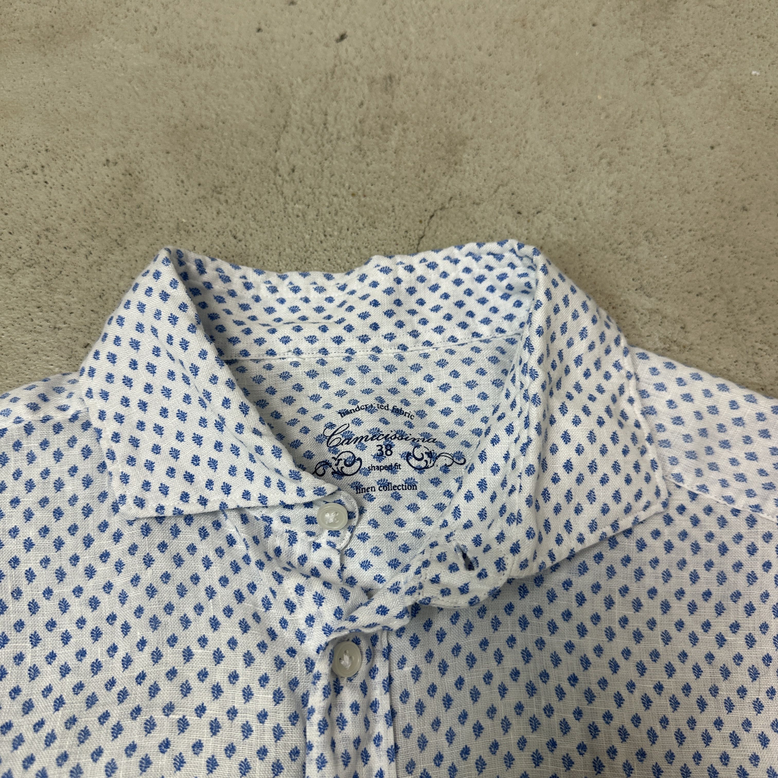 Vintage Vintage Linen Handcrafted Camicissima Button Up Shirt Size US S / EU 44-46 / 1 - 4 Thumbnail