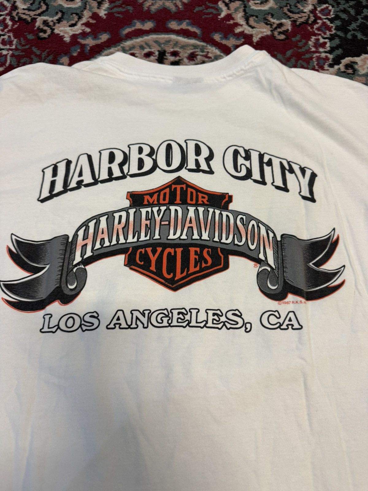 Harley Davidson Vintage 80s 90s Harley Davidson American Pride Los Angeles Size US L / EU 52-54 / 3 - 3 Thumbnail