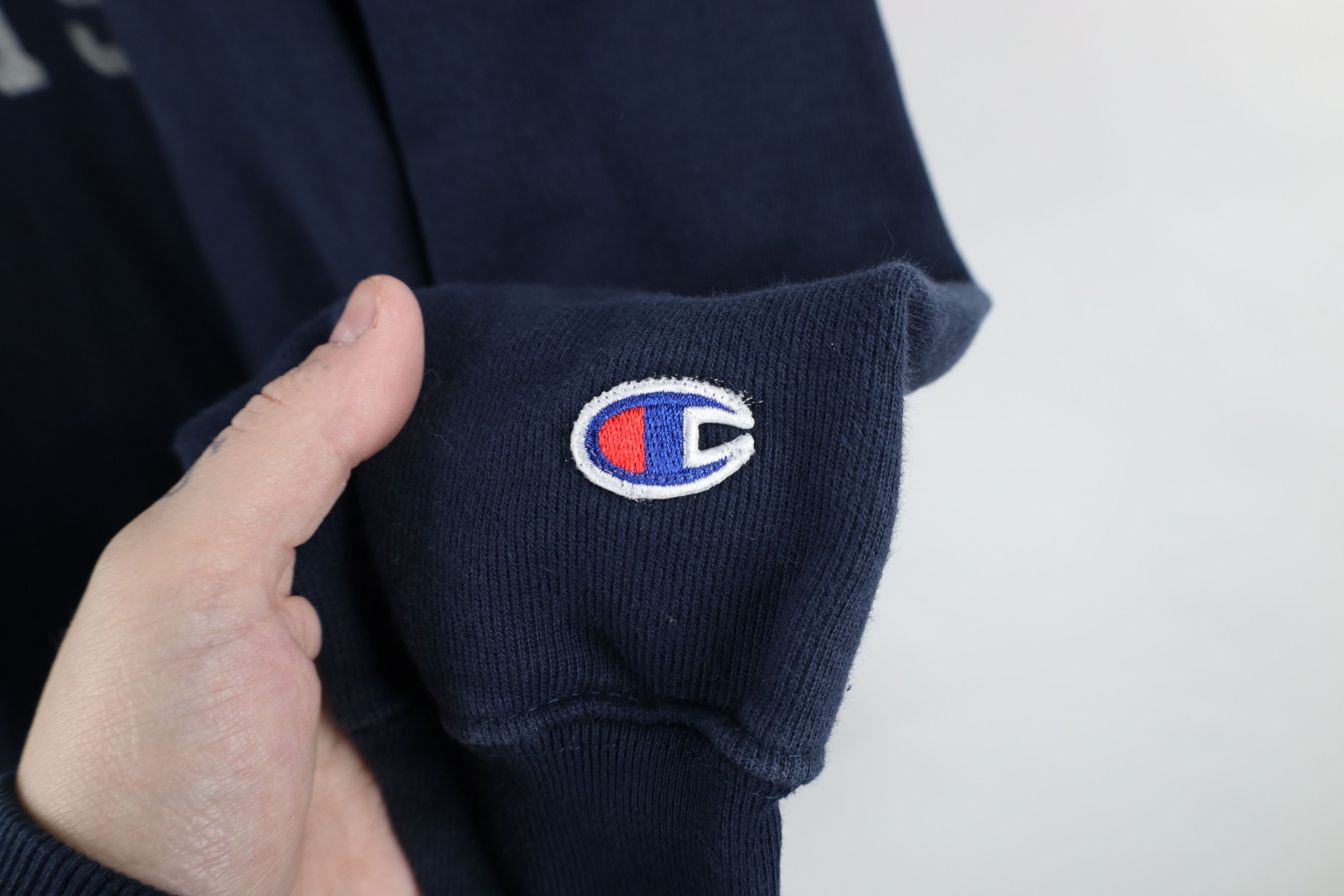 Champion × Vintage Vintage 90s Y2K Champion Reverse Weave Sweatshirt Blue Size US S / EU 44-46 / 1 - 4 Thumbnail
