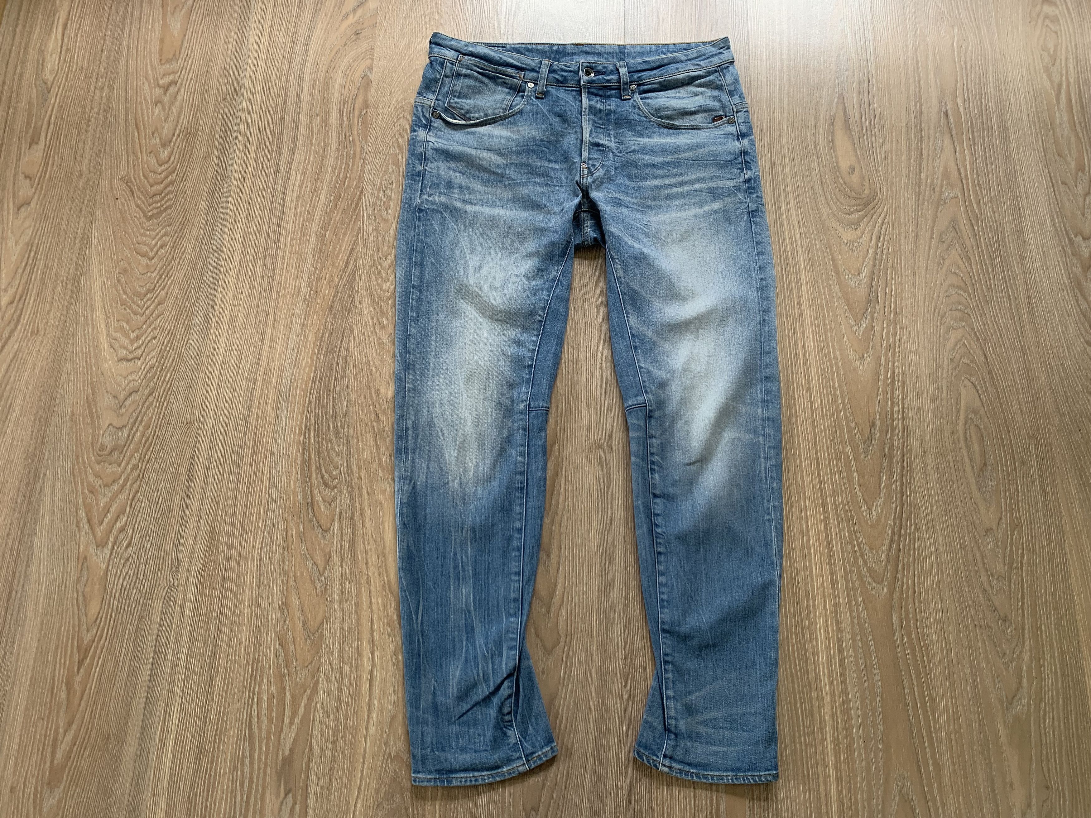 G-Star Mens G Star Raw A Crotch 3D Tapered Light Blue Jeans Size US 34 / EU 50 - 2 Thumbnail