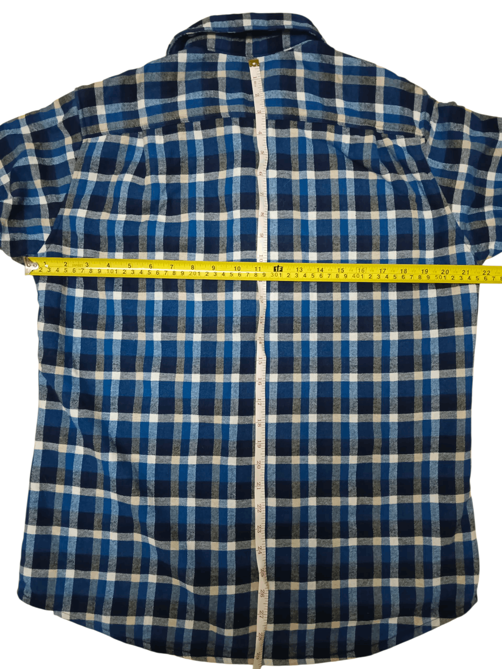 Flannel GU Blue Check Flannel Jacket With Fleece Lining Size US M / EU 48-50 / 2 - 6 Thumbnail