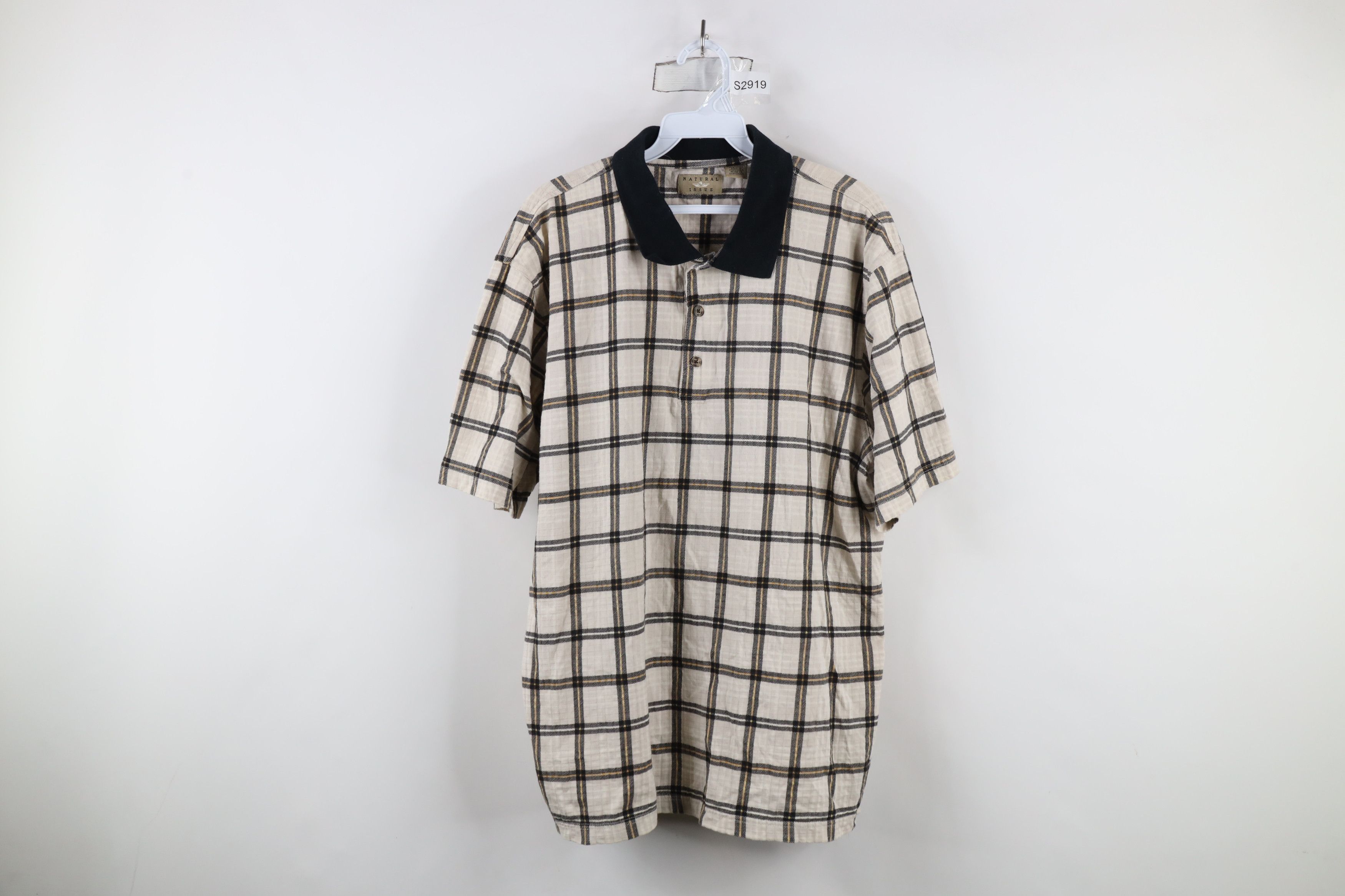 Vintage Vintage 90s Streetwear Checkered Knit Collared Polo Shirt Size US L / EU 52-54 / 3 - 1 Thumbnail