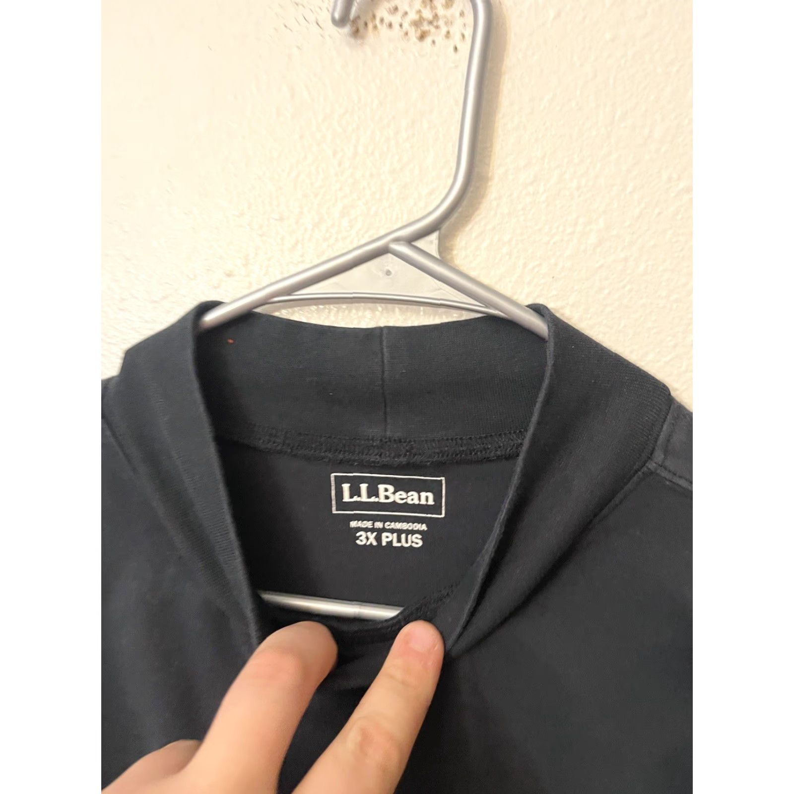 Vintage L.L. Bean Tee Shirt Womens 3X Black Cotton Long Sleeves Mock Neck Shirt Plus Size Womens 3X Black Cotton Long Sleeve Mock Neck Size XXL / US 16-18 / IT 52-54 - 3 Thumbnail