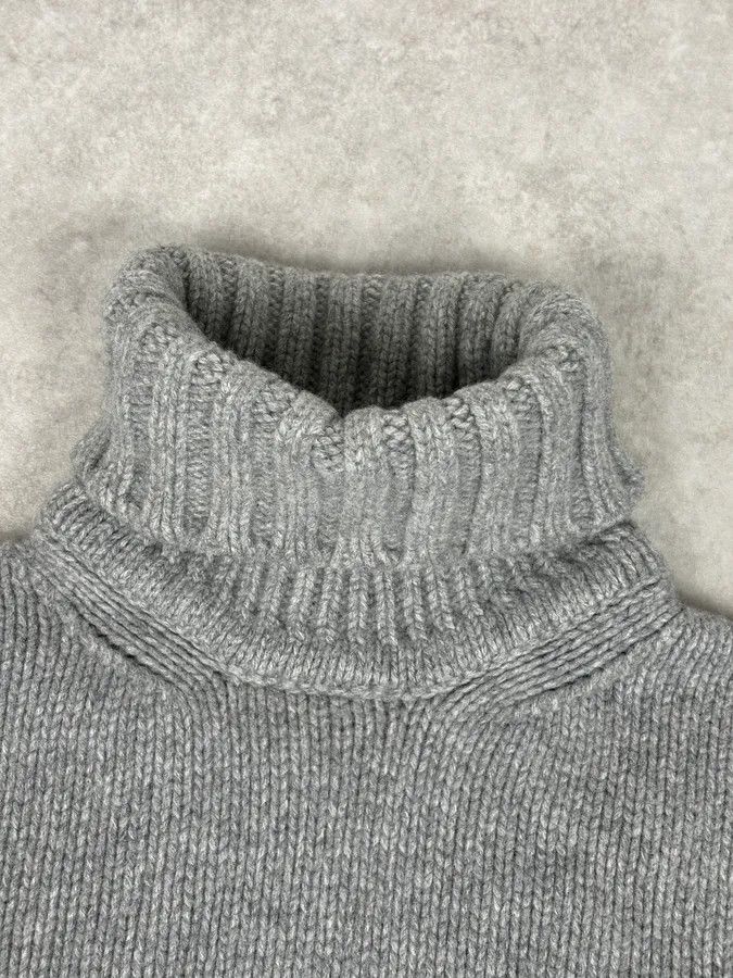 Dsquared2 AW2007 Dsquared2 Grey Wool Embroidered Patch Turtleneck Size US S / EU 44-46 / 1 - 4 Thumbnail