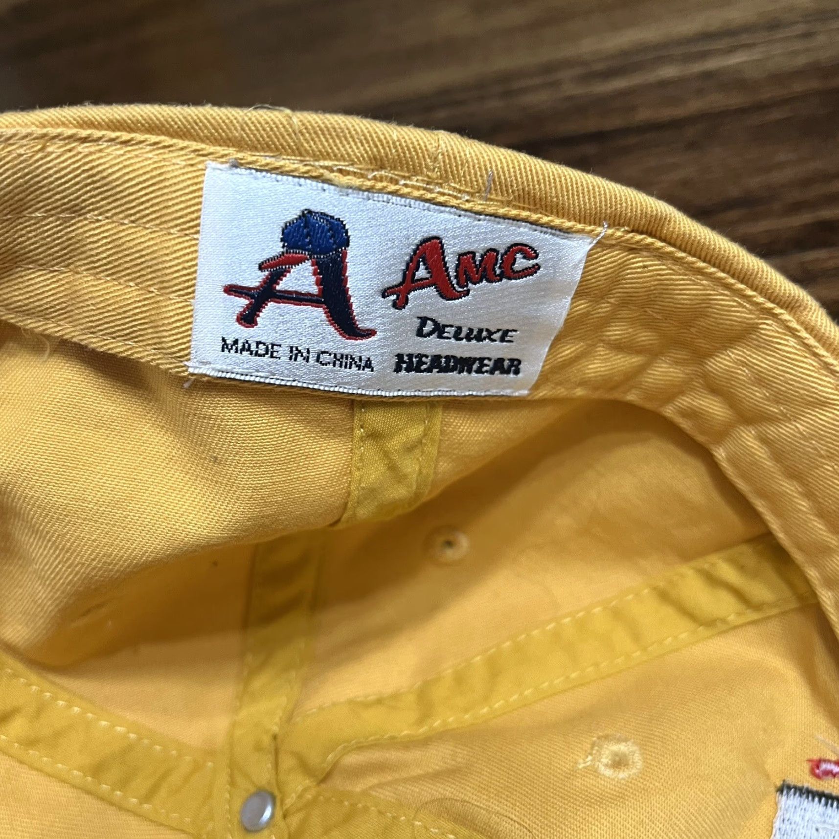 OAMC Litteer Films Hat Cap Yellow Mens Dad Baseball Cap Knit Cotton Adjustable One Size Size ONE SIZE - 8 Thumbnail