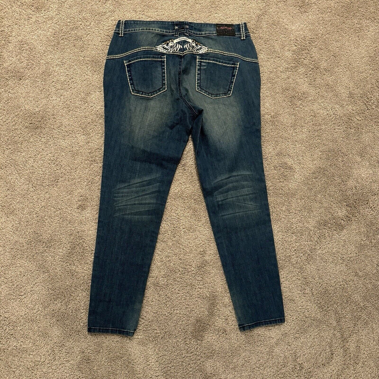 Ed Hardy Brand New Ed Hardy Wings Jeans Size 18 (36x32) Vintage Y2K Size 36" / US 14 / IT 50 - 5 Thumbnail