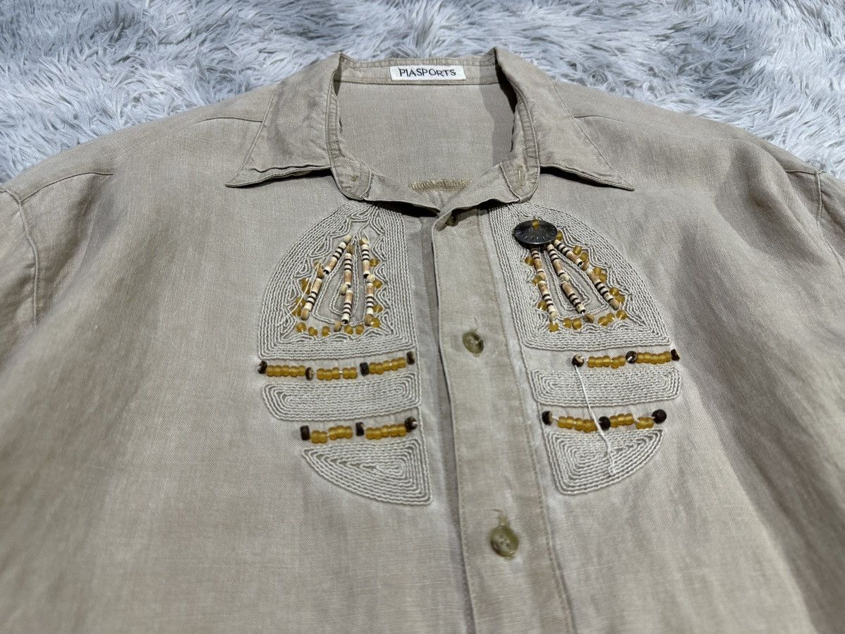 Japanese Brand 🔥Vintage Pia Sports Barvarian Shirt Beaded Embroidered Size US XL / EU 56 / 4 - 1 Thumbnail
