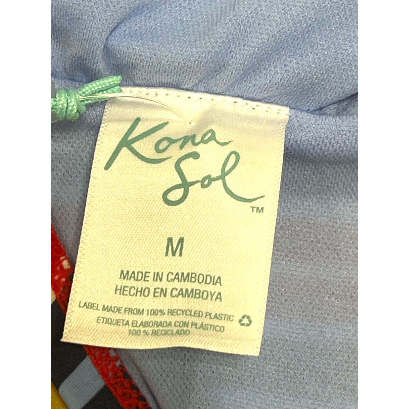 Other Kona Sol - Women's Striped Tie-Front Bralette Bikini Top - M Size ONE SIZE - 10 Thumbnail
