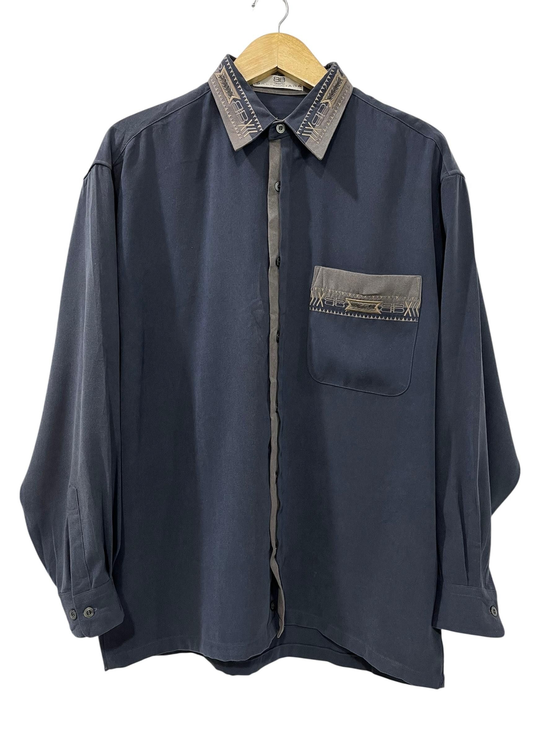 Balenciaga Vintage Balenciaga Paris Sports Button Ups Shirt Size US M / EU 48-50 / 2 - 4 Thumbnail