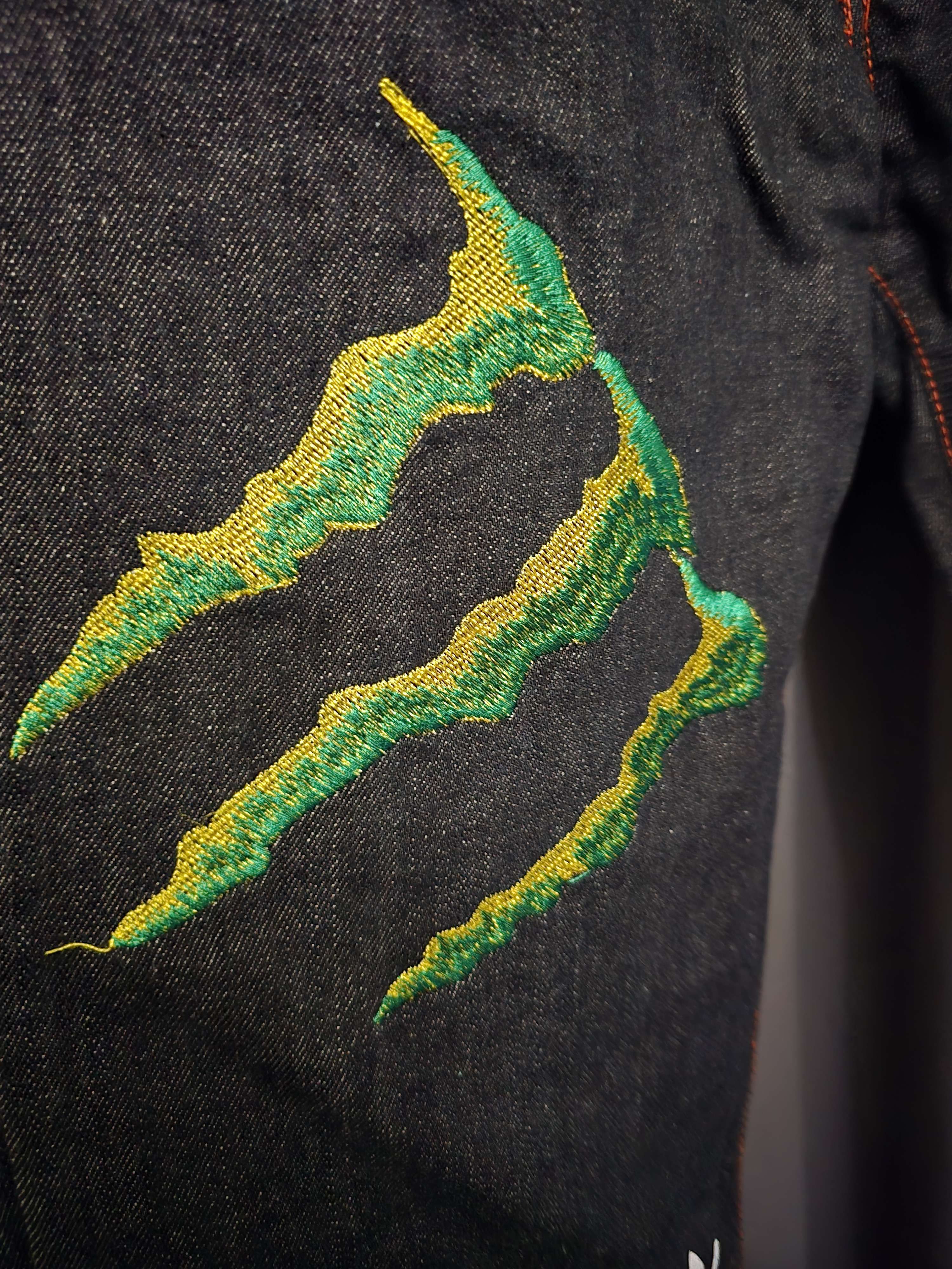 Other Monster Energy Embroidered Painted Denim Jeans y2k emo core Size US 38 / EU 54 - 14 Thumbnail