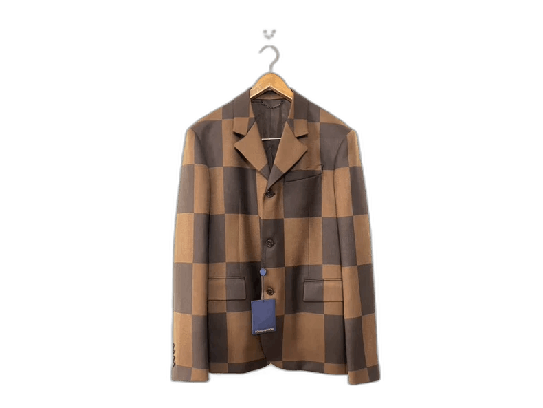 Louis Vuitton Louis Vuitton Checkered Embroidered Suit Jacket Size US L / EU 52-54 / 3 - 1 Thumbnail