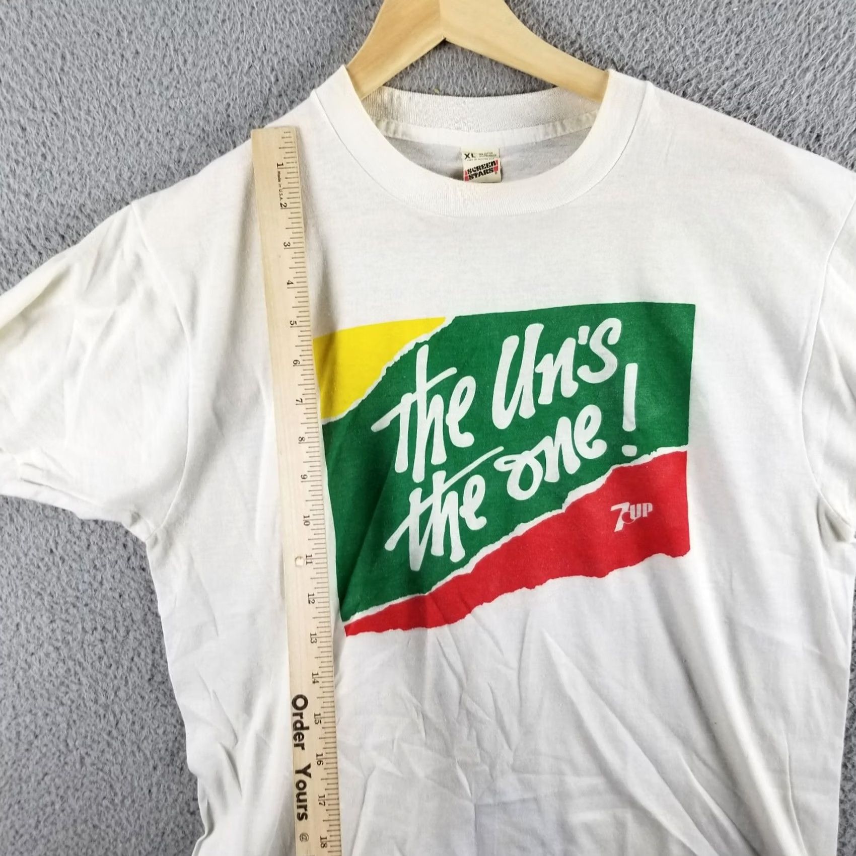 Vintage 7 UP 7-up T-Shirt Screen Stars Men Large White 1980s Graphic Tee Vintage Shirt 7 Up Men L White 1980s Size US L / EU 52-54 / 3 - 5 Thumbnail