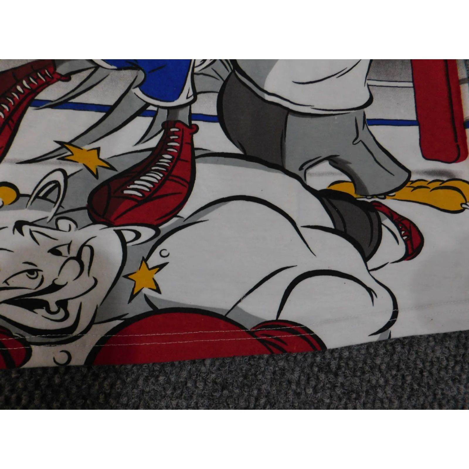 Vintage Looney Tunes Shirt Mens M White Bugs Bunny Foghorn Leghorn Cartoon Tee Box Boxing Graphic Print Crew Neck Short Sleeve Cotton Polyester Vintage Theme Size US M / EU 48-50 / 2 - 5 Thumbnail