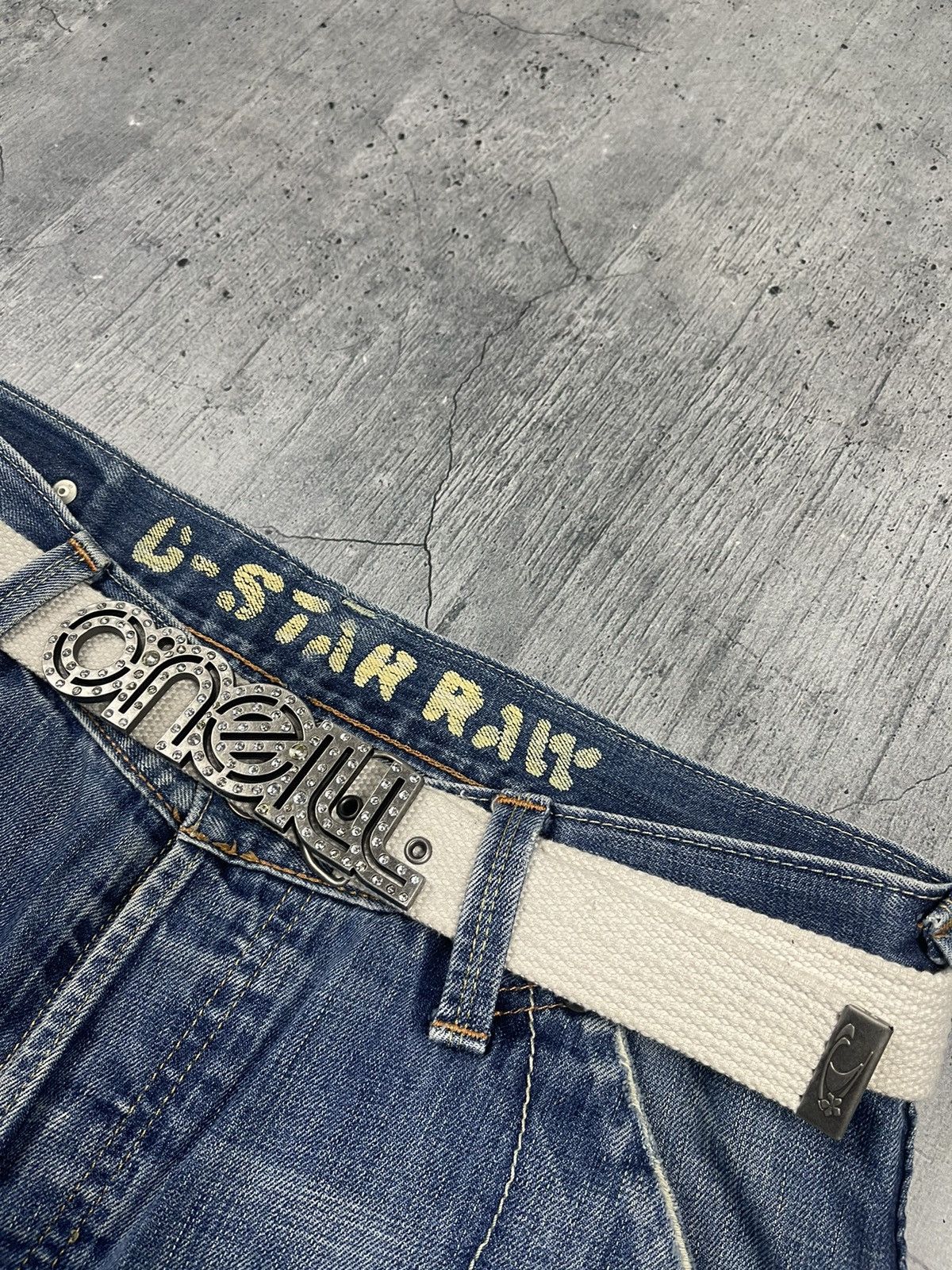 O'Neill × Vintage CRAZY Y2K O’neil Big Metal Buckle Belt Size ONE SIZE - 3 Thumbnail